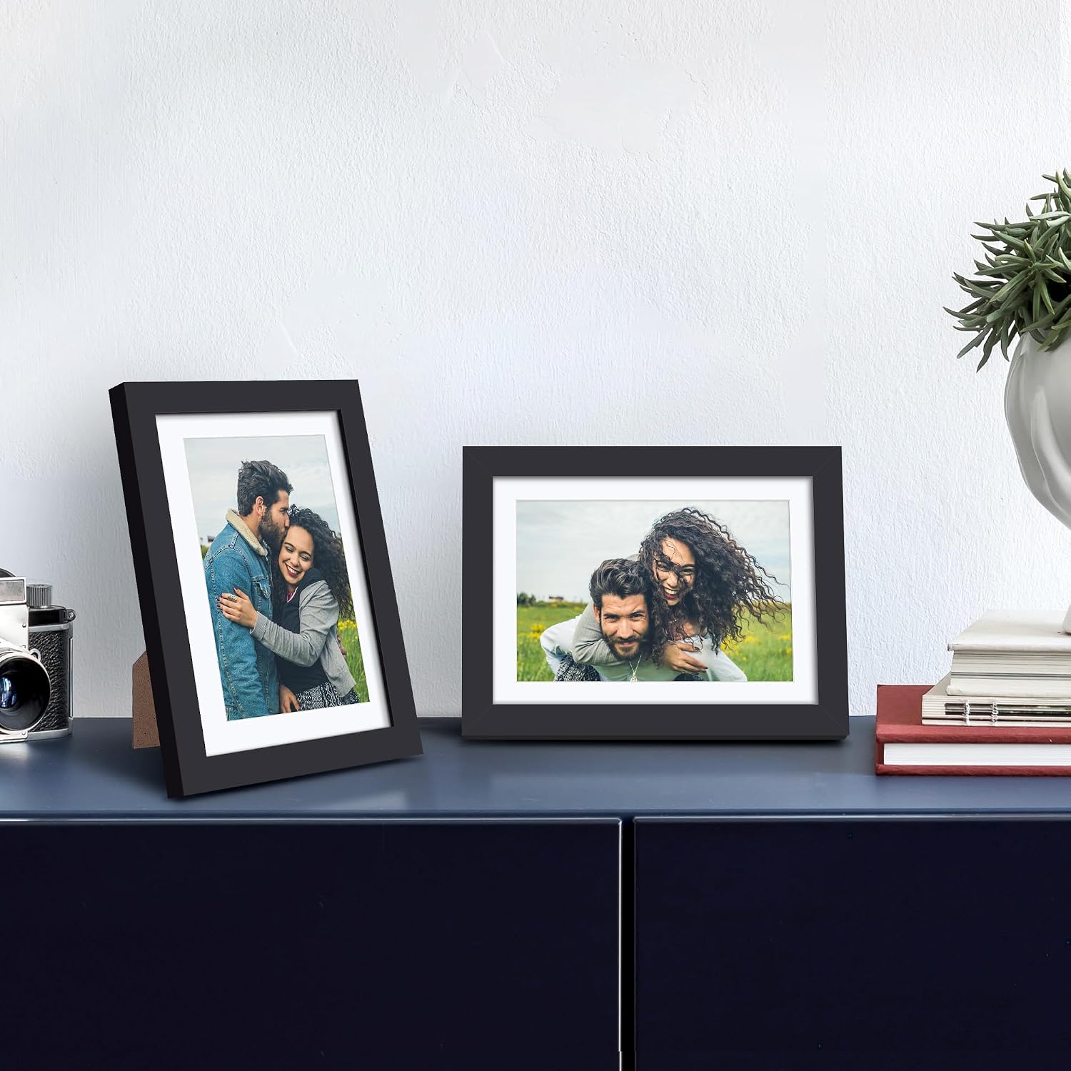upsimples 12x12 Picture Frame, Gallery Glass Poster Frames Set of 3, Black