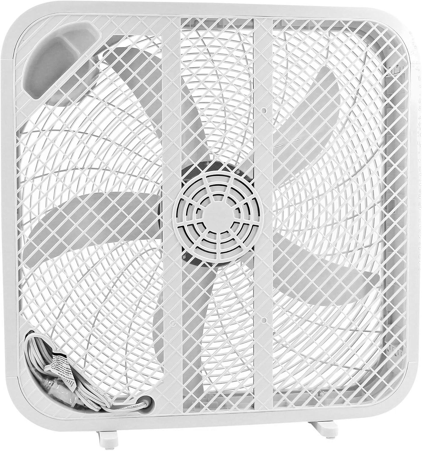 Genesis 20" Box Fan, 3 Settings, Max Cooling Technology, Carry Handle, White (G20BOX-WHT)