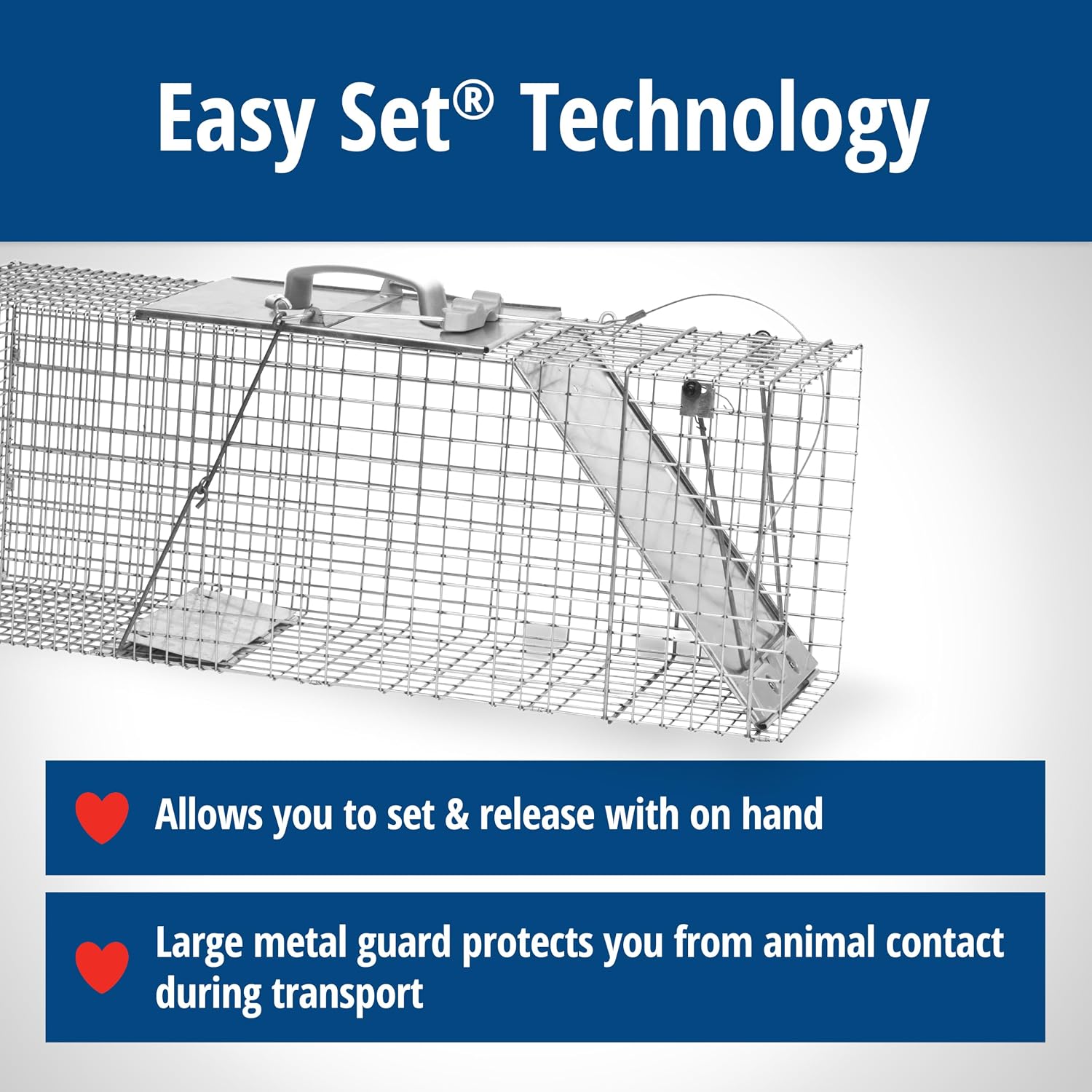 Havahart 1085 Large 1-Door Easy Set Humane Live Animal Trap for Armadillos, Cats, Groundhogs, Muskrats, Opossums, Raccoons