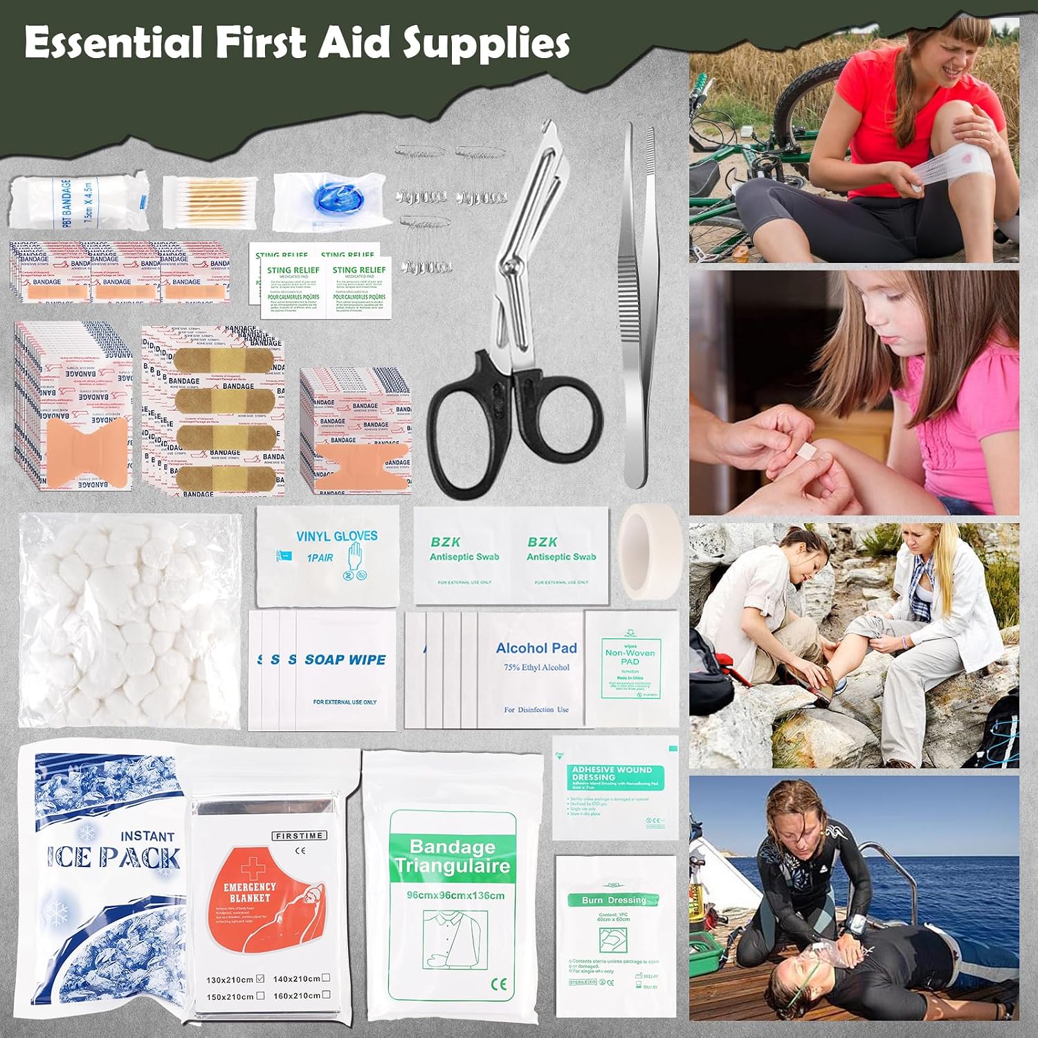 320 PCS Survival Kits First Aid Kit, Gifts for Men Fathers Day Him Dad