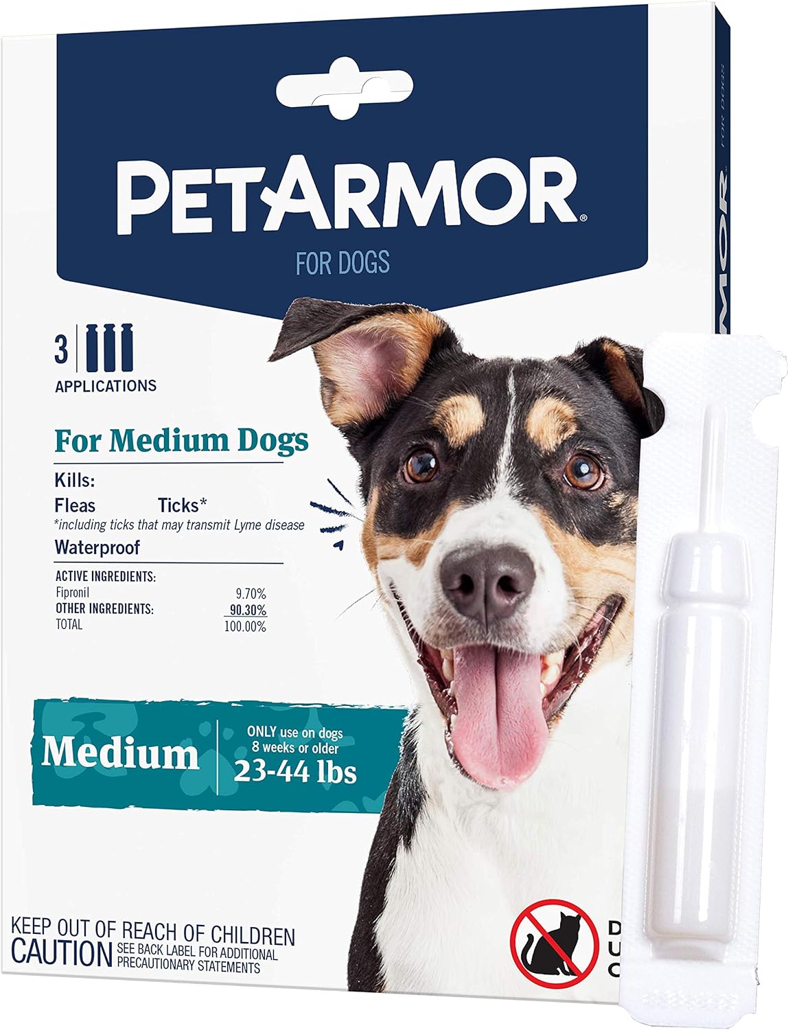 PetArmor Flea & Tick Topical Dogs 45-88 lbs, Fipronil, 3-Month | Ideal for Large Dogs 45-88 lbs; Kills Adult Fleas in 24-48 hrs; 3-month supply; Vet-Quality, No Rx Needed
