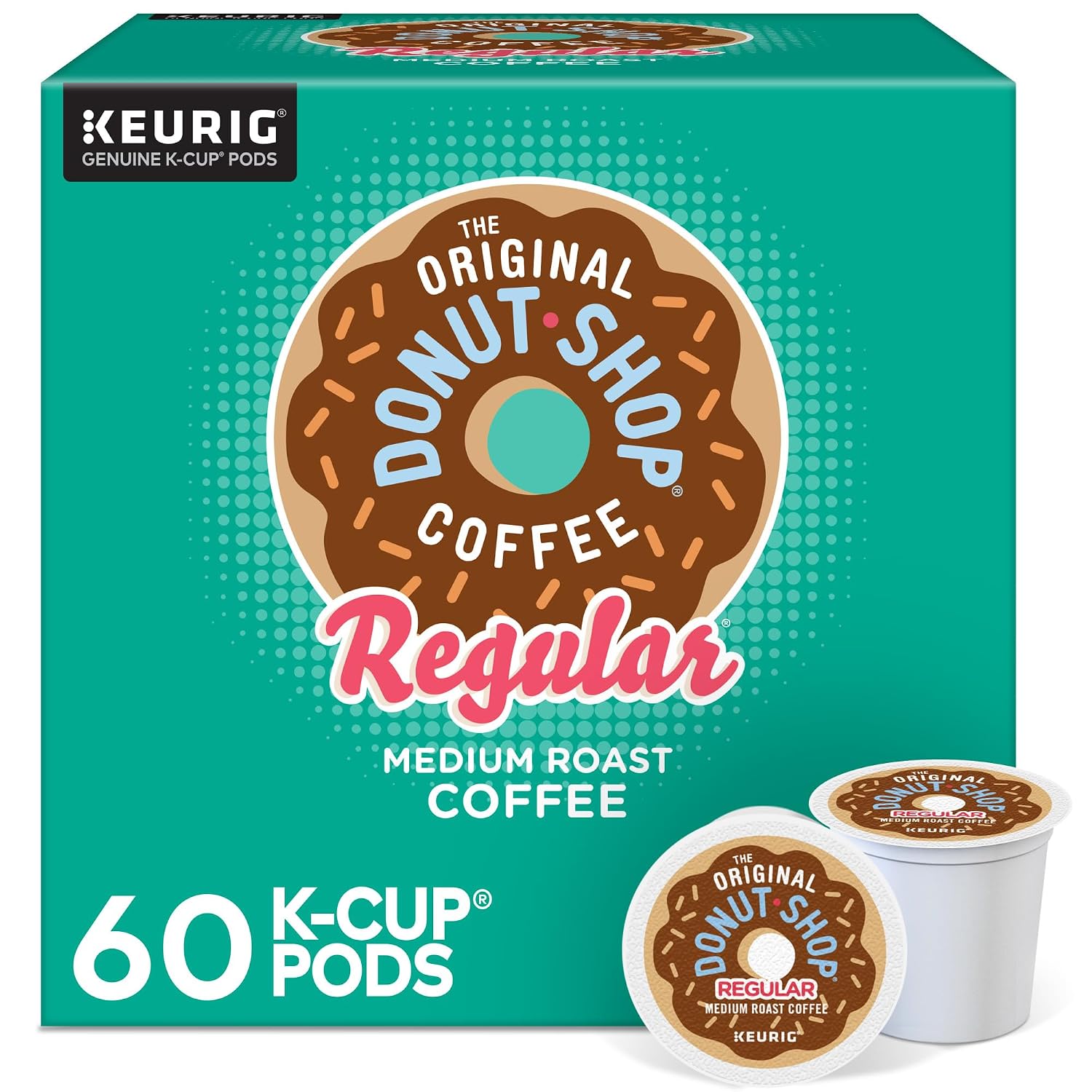The Original Donut Shop Regular, Single-Serve Keurig K-Cup Pods, Medium Roast Coffee Pods, 96 Count