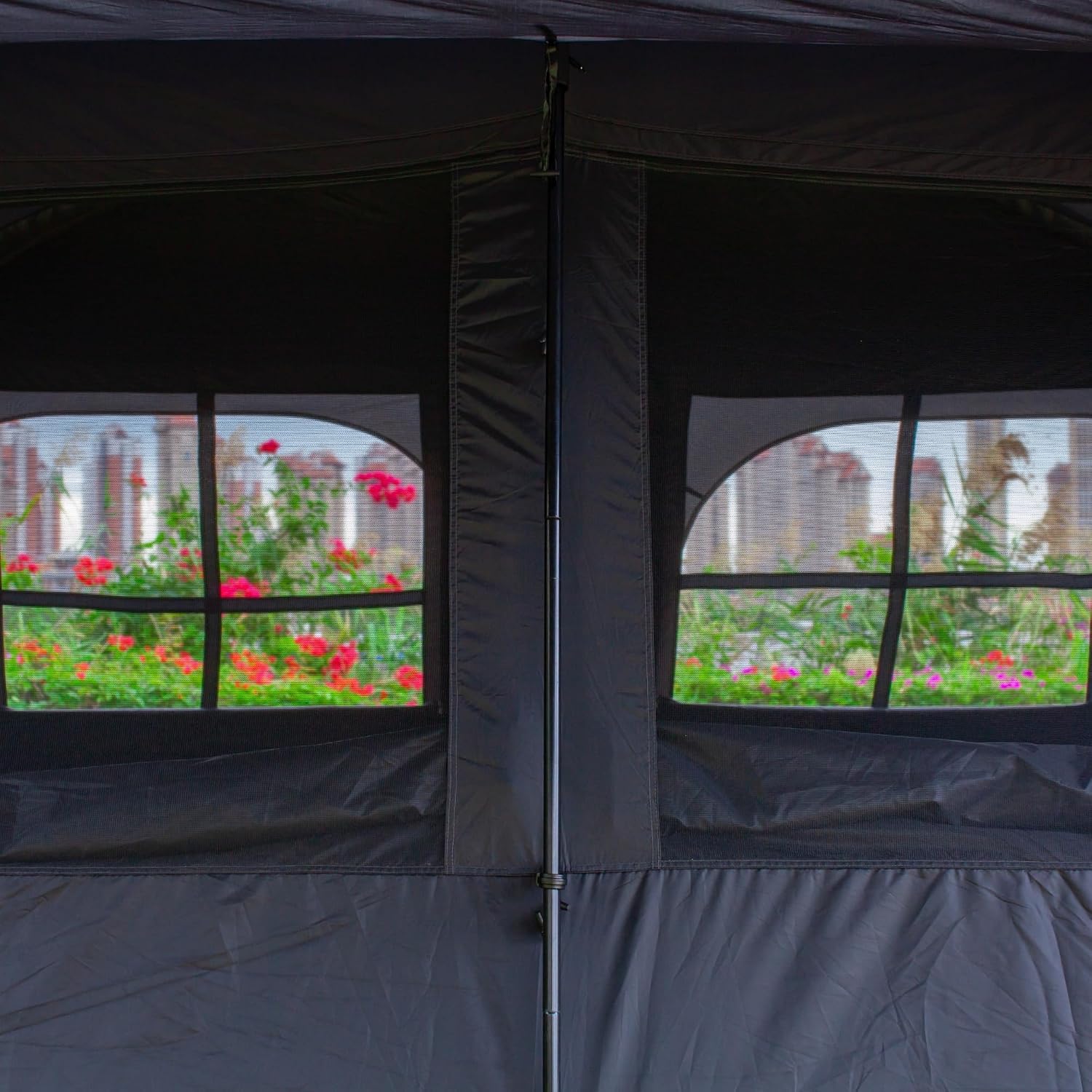 KTT Extra Large Tent 12-14 Person, Family Cabin Tents, 2 Rooms, Straight Wall, 2 Doors 4 Windows with Mesh, Waterproof, Double Layer