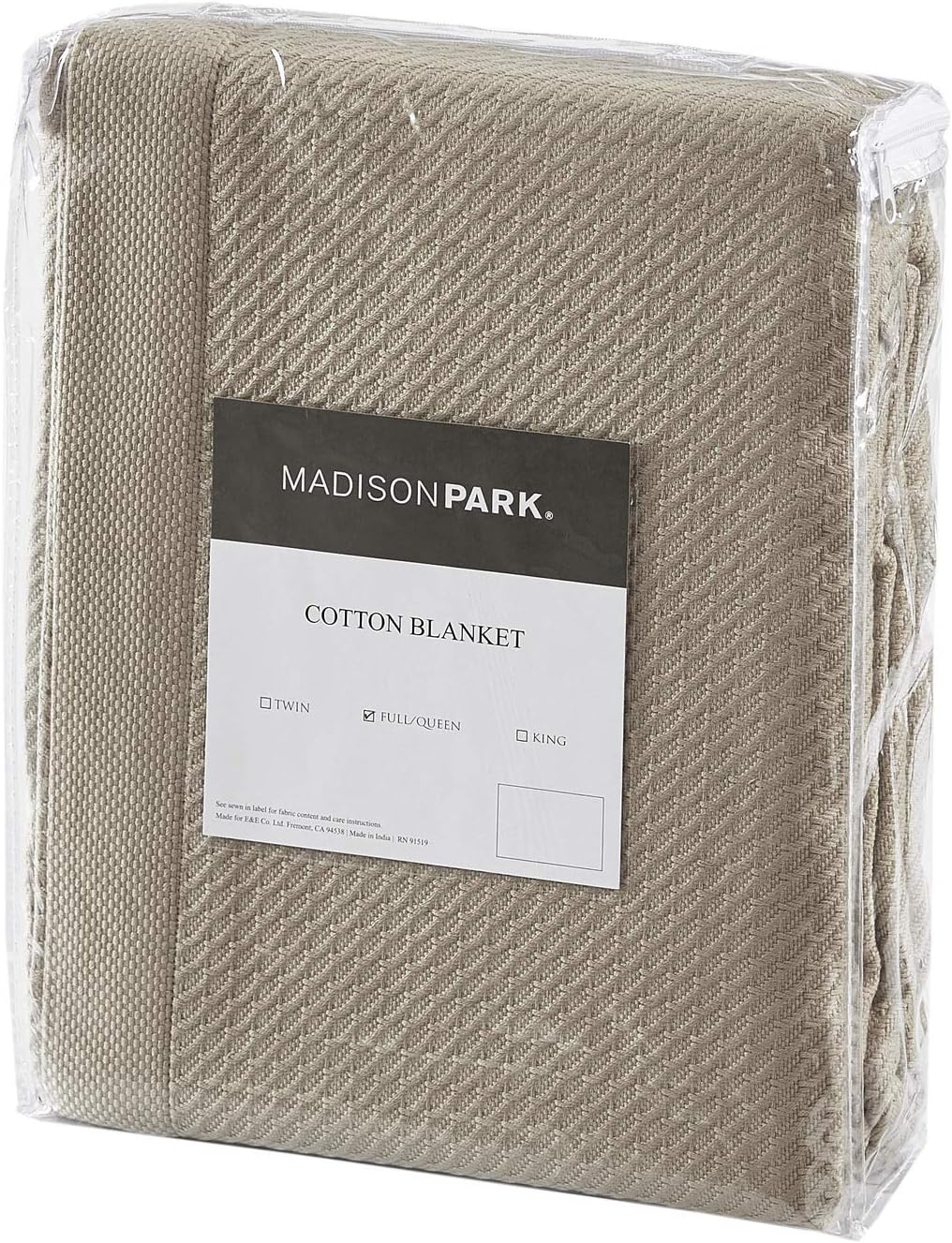 Madison Park 100% Egyptian Cotton Summer Blanket Full Queen Size Teal