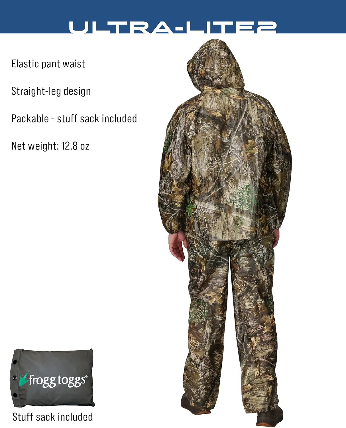 FROGG TOGGS Men's Ultra-Lite2 2-Layer Waterproof Breathable Rain Suit