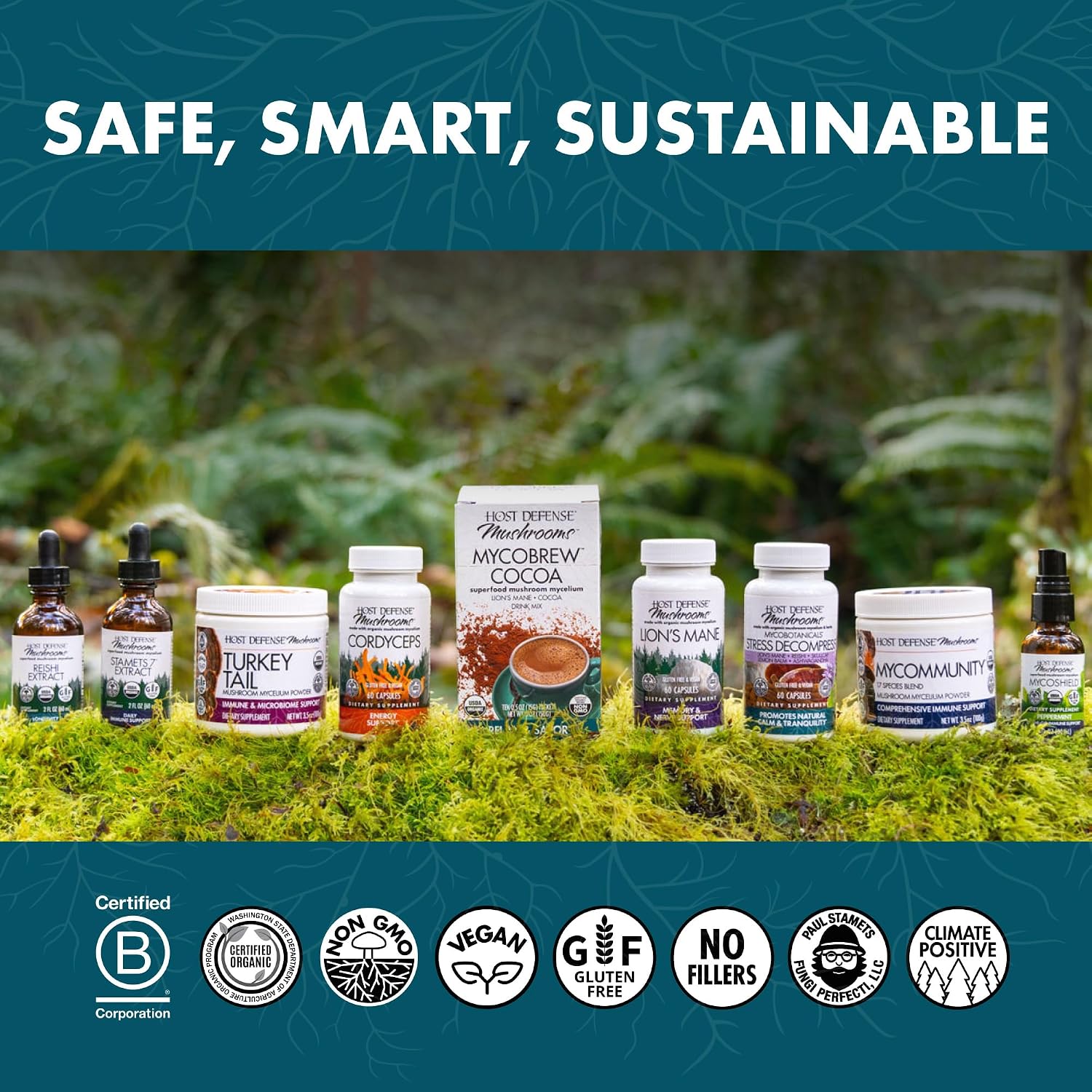 Host Defense CordyChi Capsules - Energy & Immune Support Supplement - Cordyceps & Reishi Mushroom Supplement for Relaxation & Respiratory Support - Aids Against Tiredness - 120 Capsules