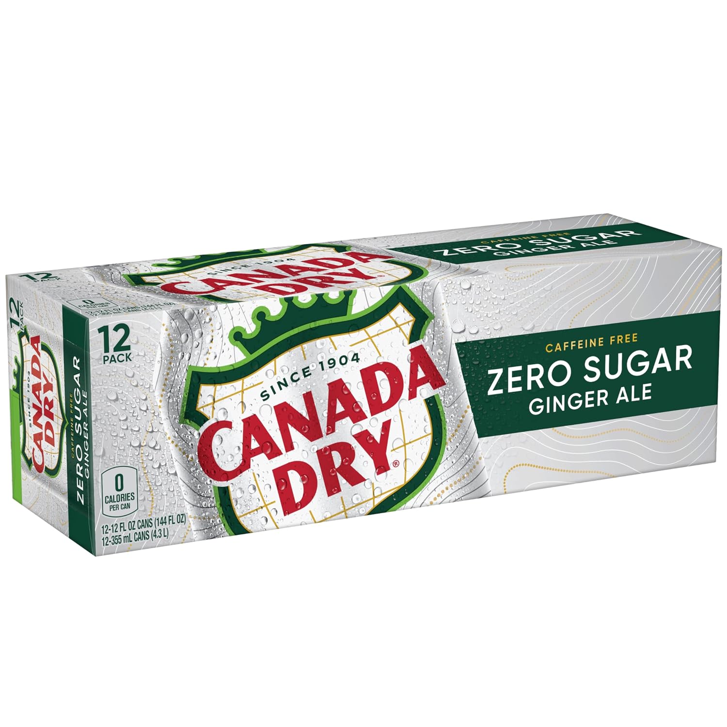Canada Dry Ginger Ale Soda, 12 fl oz cans, 12 pack