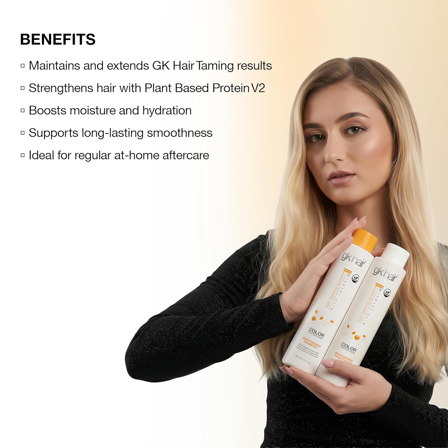 GK HAIR Keratin Shampoo and Conditioner set, Sulfate Free Moisturizing shampoo & conditioner for Color Treated Hair, Hydrating lightweight Formula for Dry, Damaged & Frizzy Hair 10.1oz each