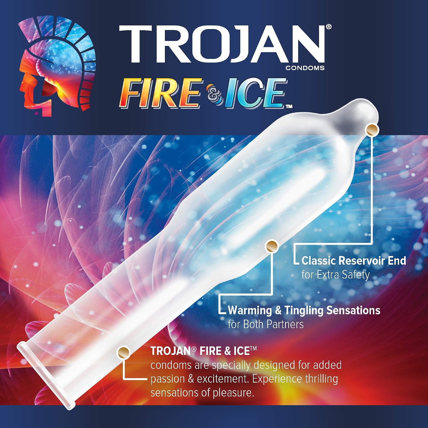 Trojan Fire & Ice Condoms 3 Pack