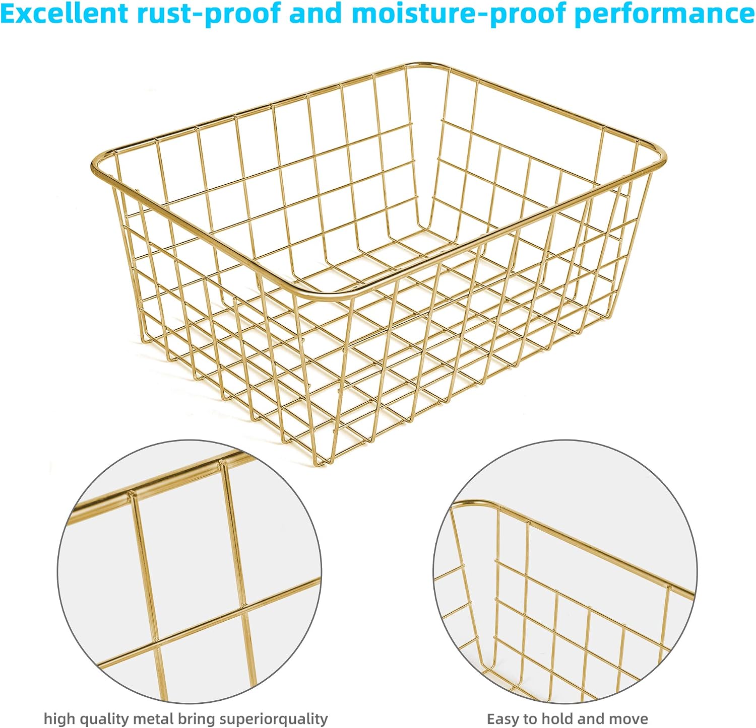 Wire Baskets for Organizing 4 Pack Pantry Baskets For Storage 11x8.7x4.7in