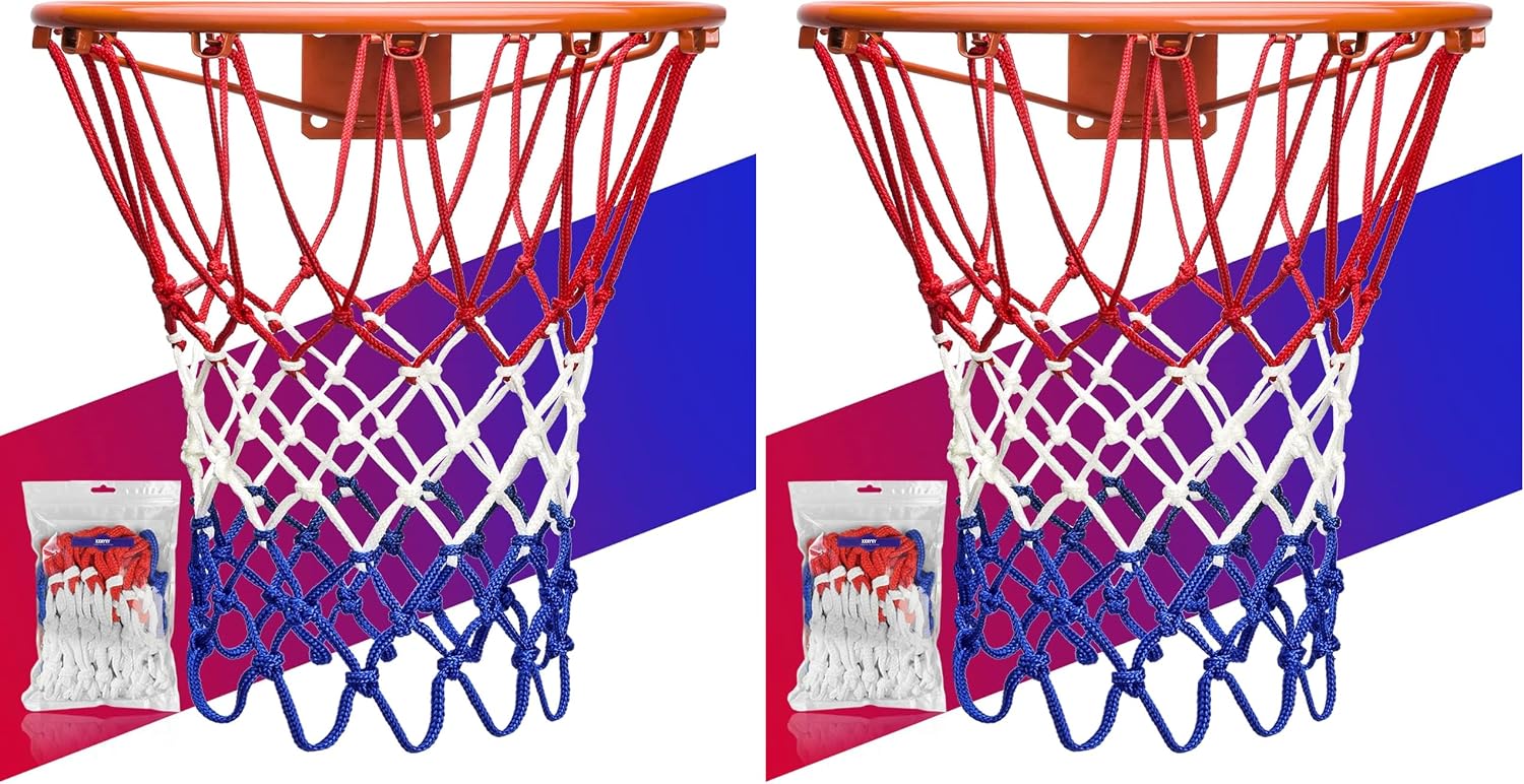 Basketball Net Replacement Heavy Duty, 2023 Professional On-Court Quality [6.88Ounce], Fits Outdoor Indoor Standard Rim