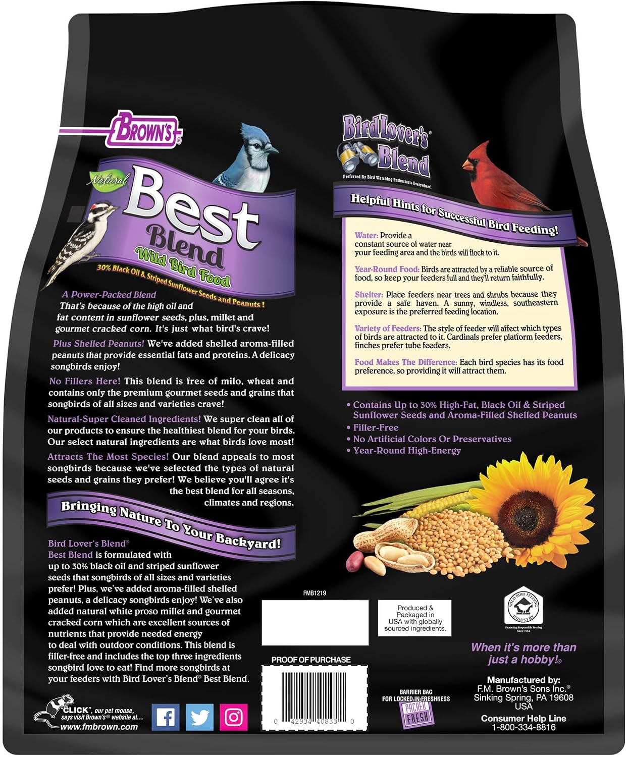 F.M. Brown's BirdLover's Blend, 7-Pound, Best Blend