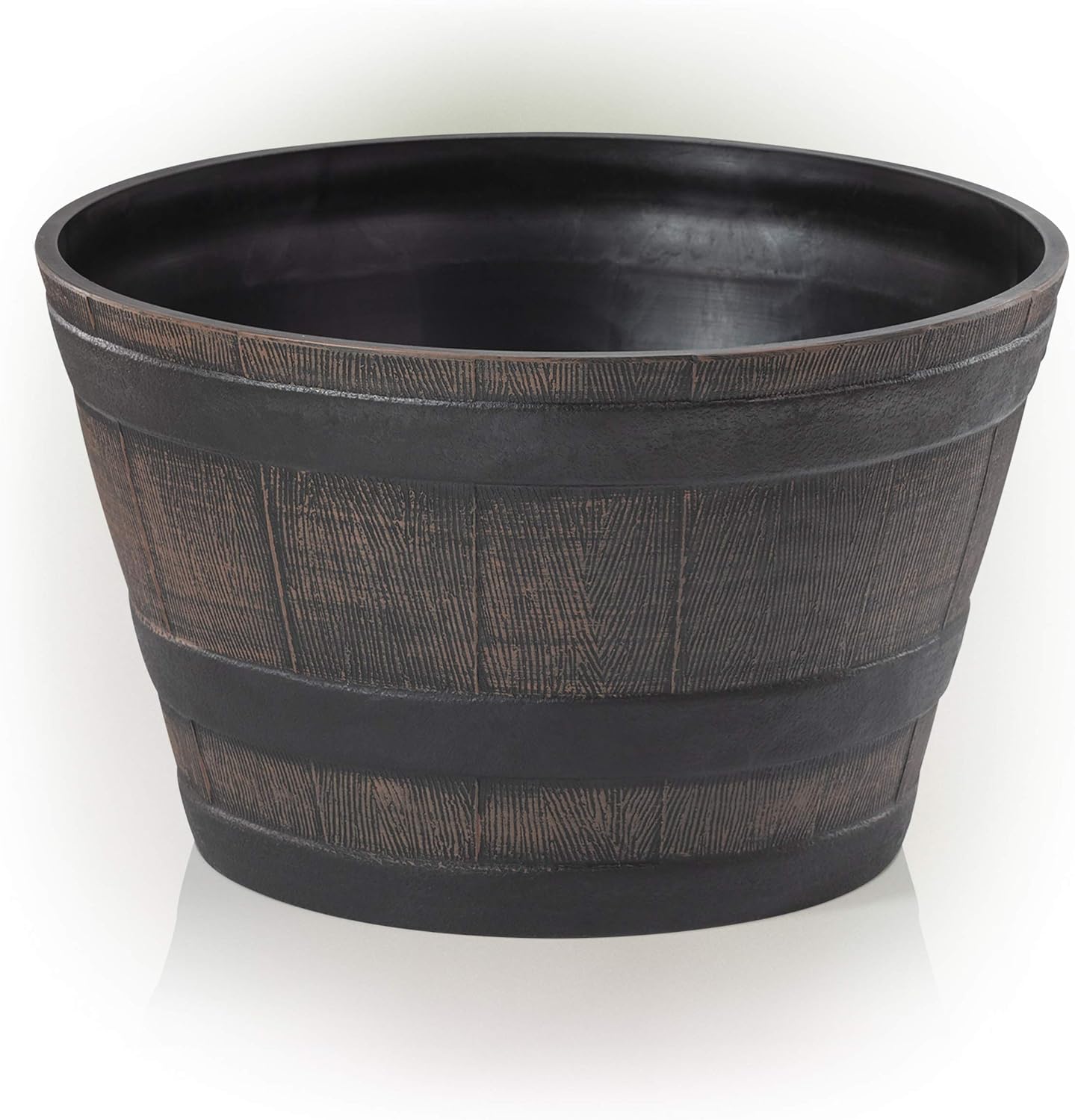 Alpine Corporation 11" Tall Indoor/Outdoor Barrel Shaped Planter