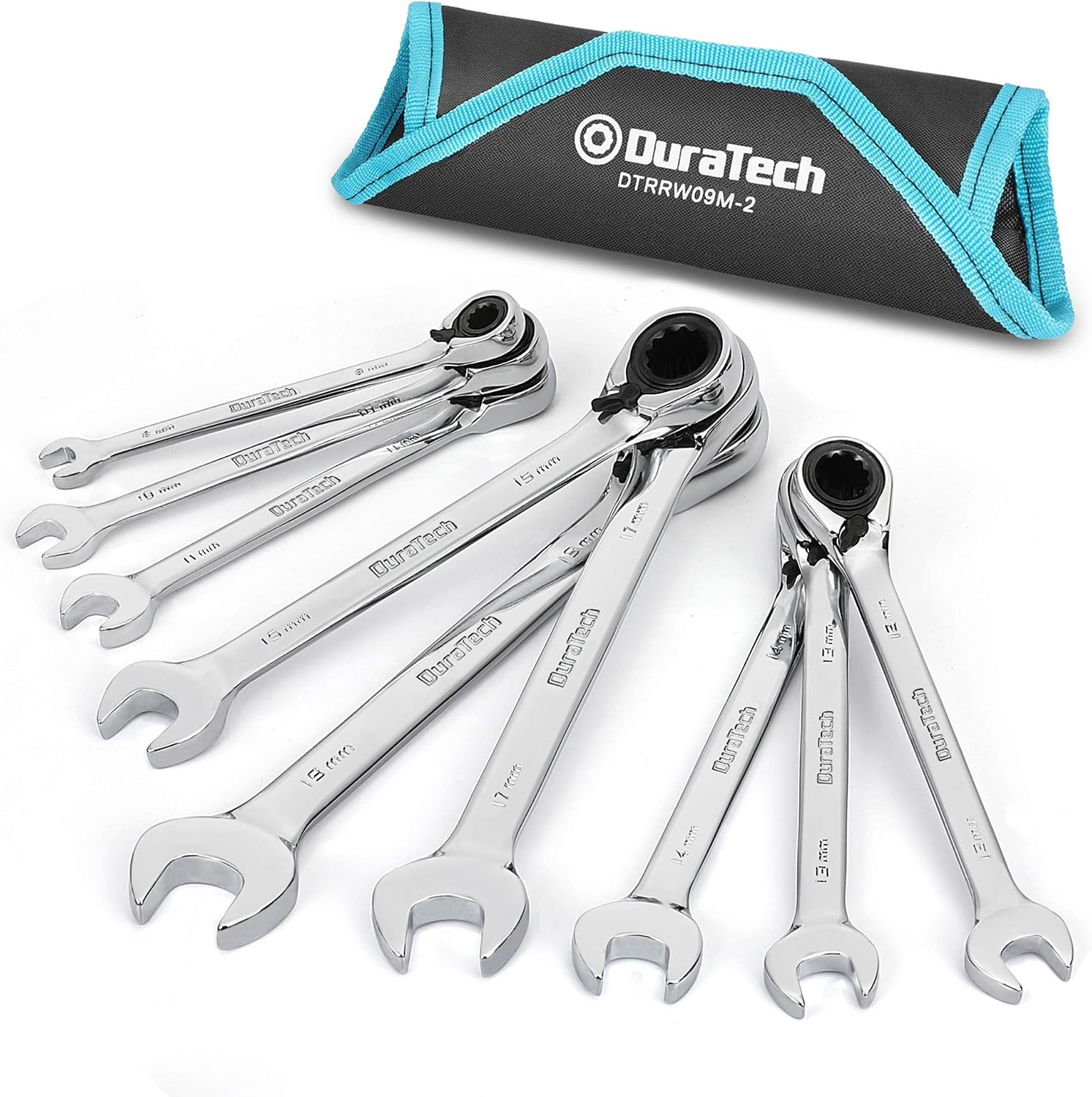DURATECH Reversible Ratcheting Combination Wrench Set, SAE, 9-Piece