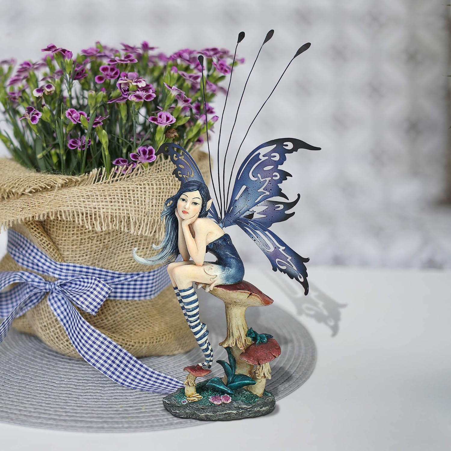 Design Toscano QS232725 Sapphire, The Pepperwand Fairy Statue,full color