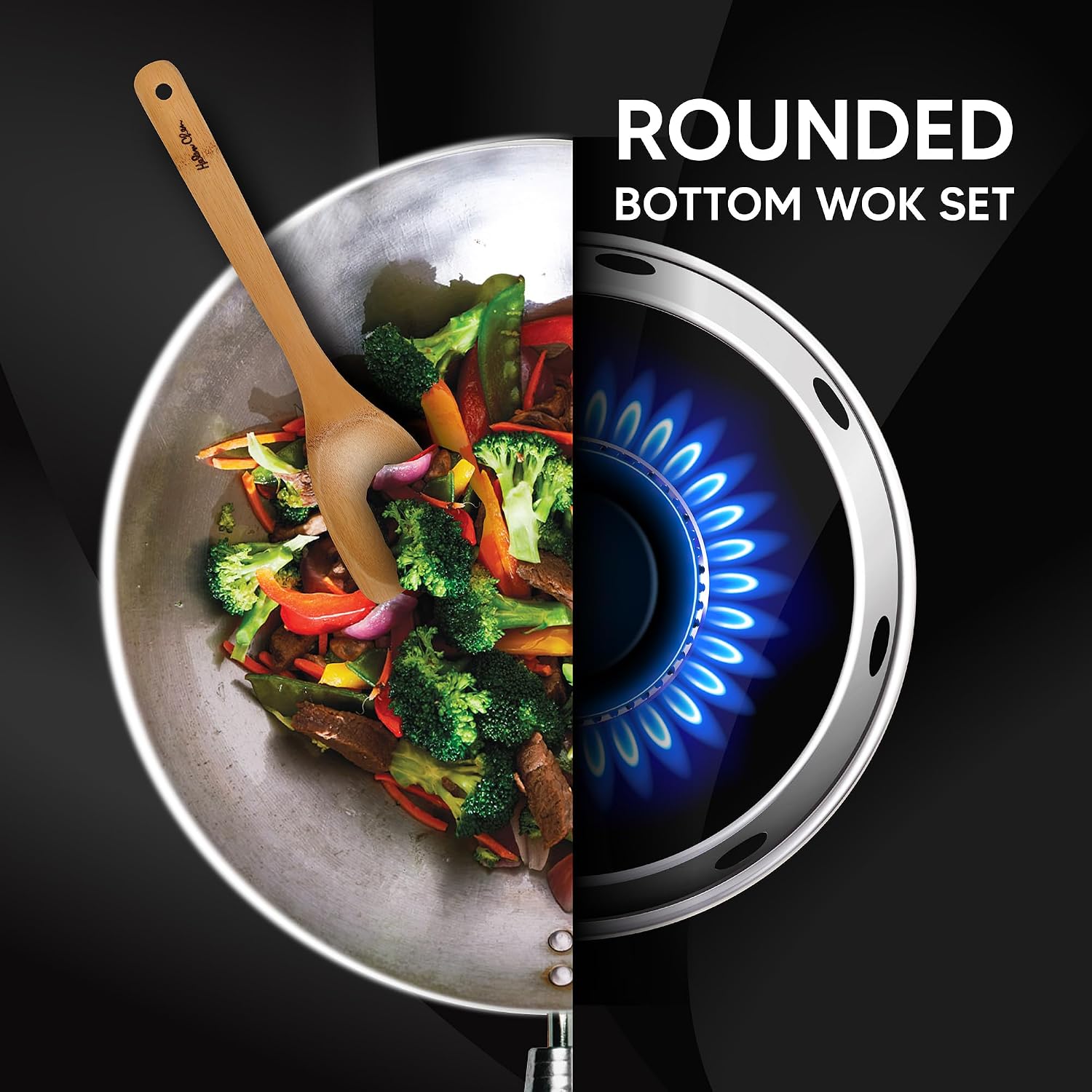 Helen's Asian Kitchen Xylan Non-Stick Wok, 12-Inch Flat Bottom Wok