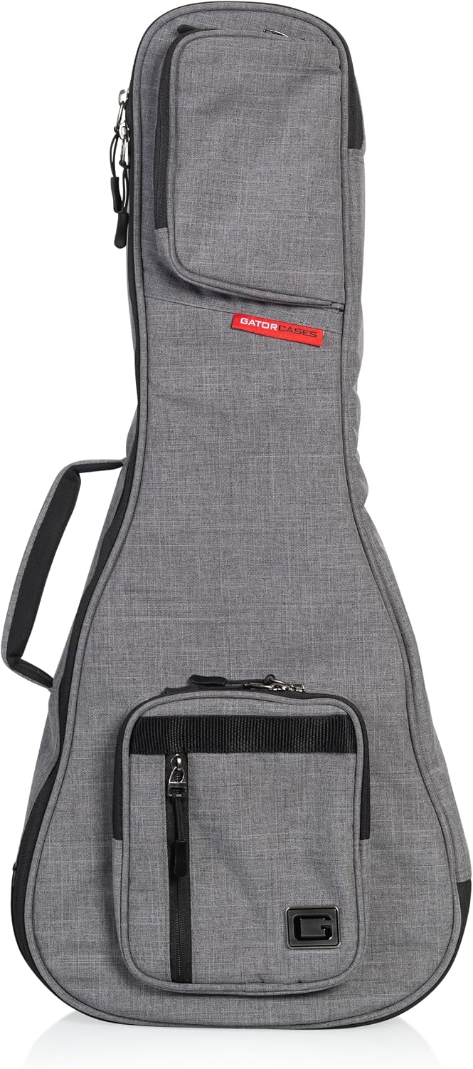Gator Cases Transit Series Lightweight Bass Guitar Gig Bag with Back Pack Straps and Rubberized Base, Tan Exterior (GT-BASS-TAN)