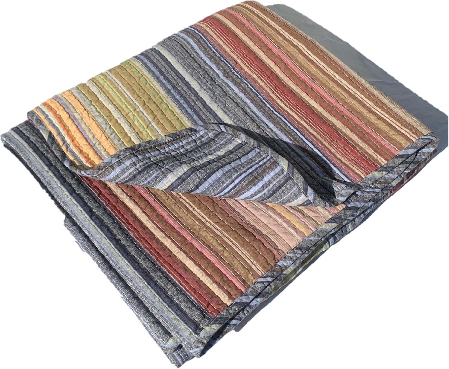 Greenland Home Katy Reversible 100% Cotton Throw Blanket
