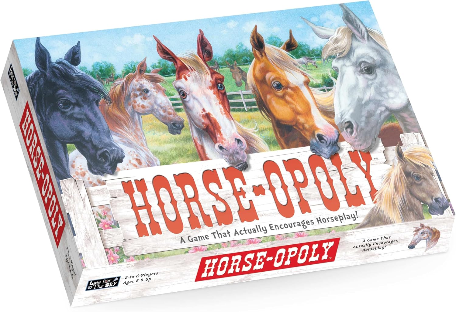 Late for the Sky Horse-Opoly Board Game for Families & Kids, Property Trading Strategy, 2-6 Players, Ages 8+, Educational Horse Breeds