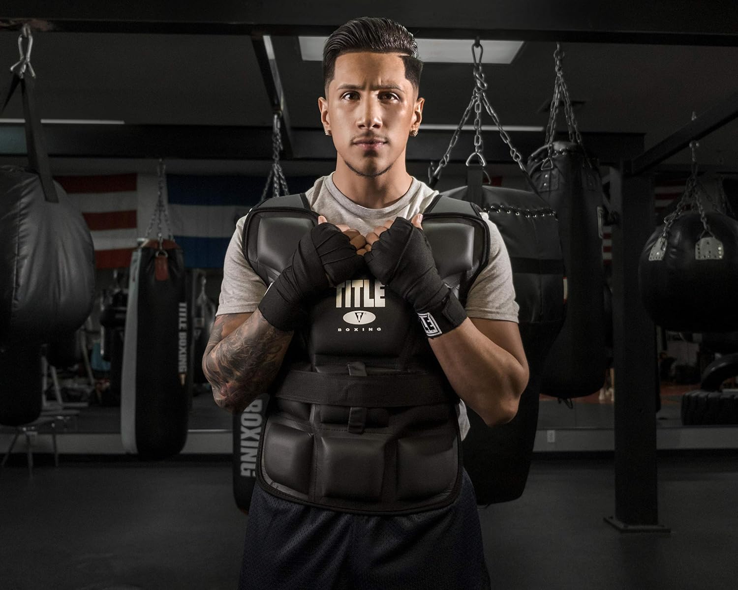 TITLE Boxing "Big Flex" Weighted Training Vest, Black - Fitness Weighted Gear, Strength And Core, Home Gym, Weighted Vest, Weighted Gear