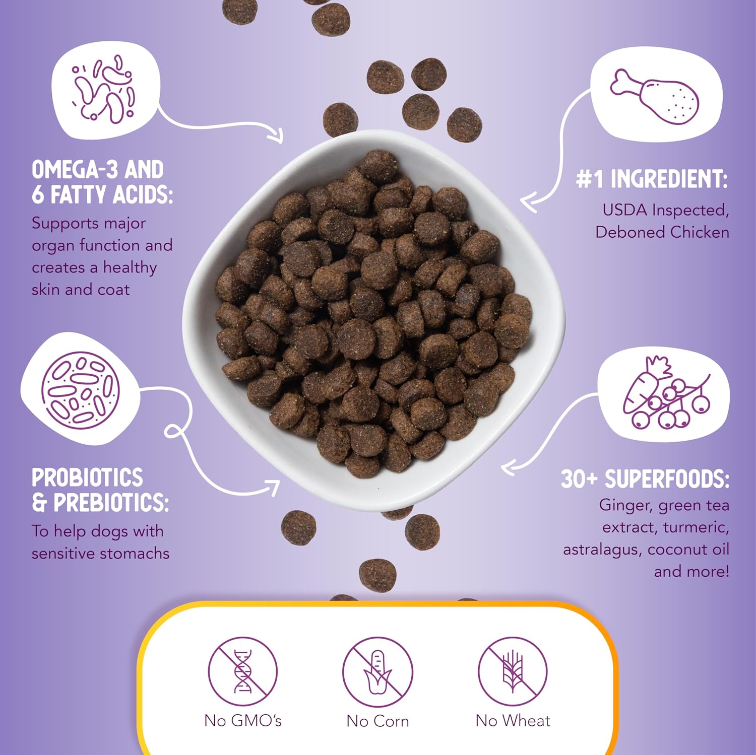Health Extension Lamb & Brown Rice Dry Dog Food, Protein Packed Formula with Probiotics & Superfoods for Digestion & Coat Health (30 lb)