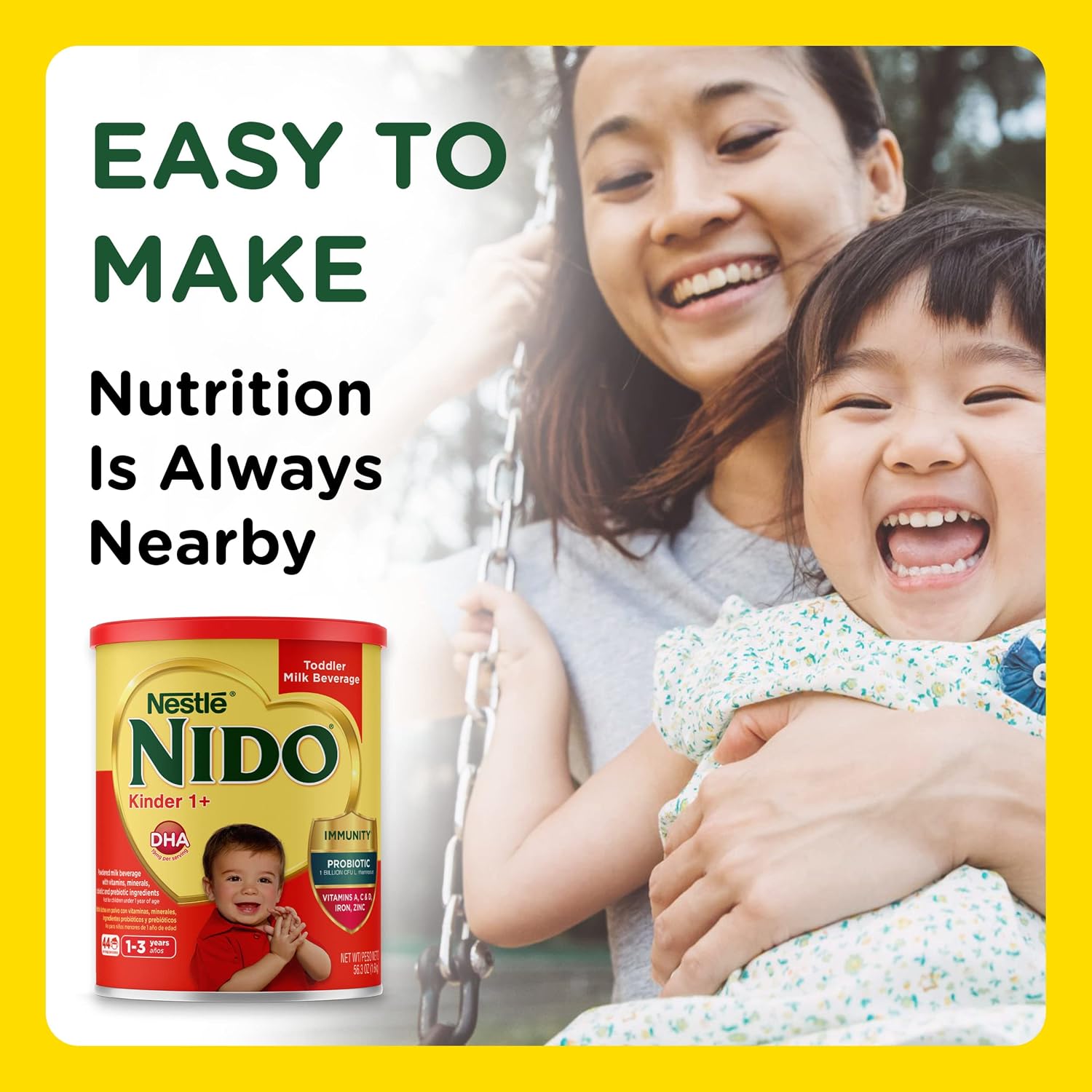 Nido NESTLE Kinder 1+ Powdered Milk Beverage 1.76 lb. Canister