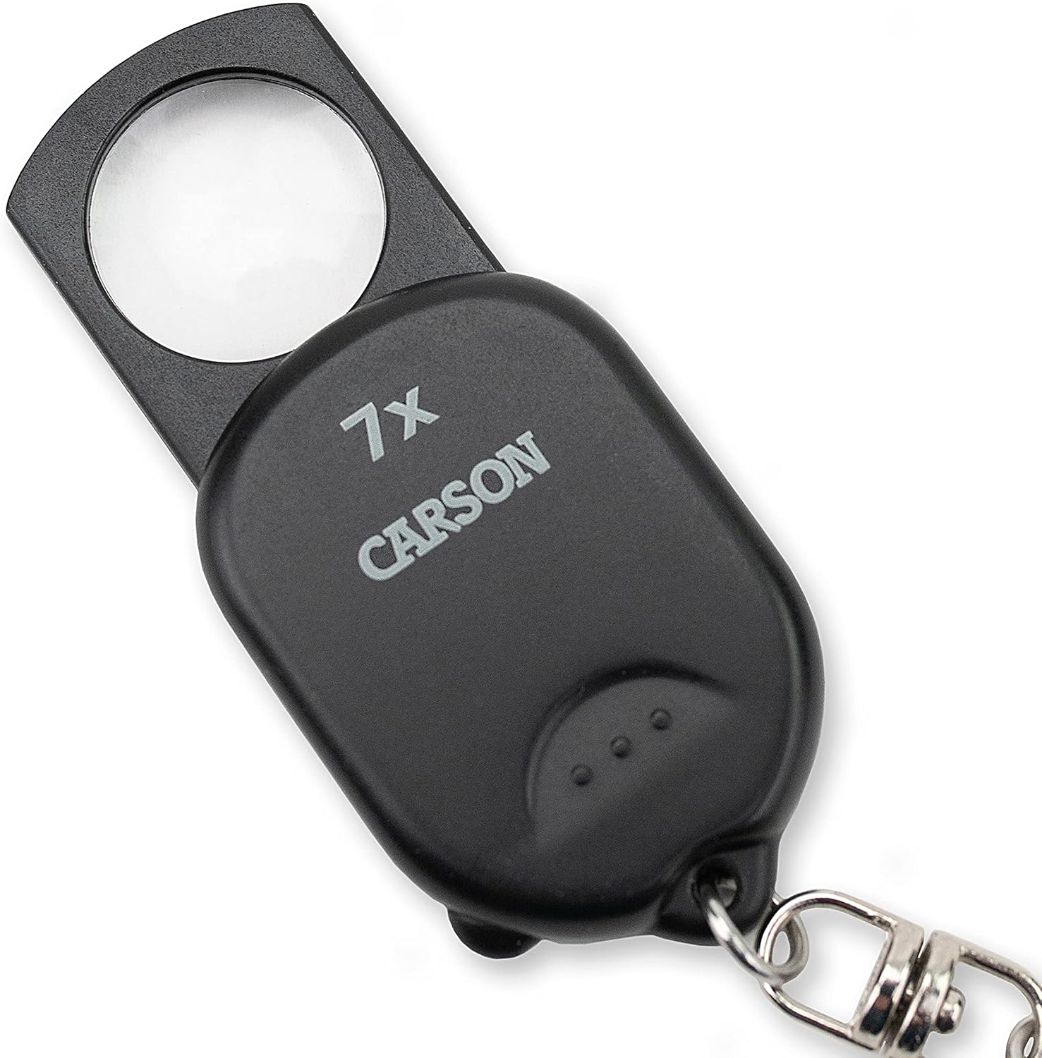 Carson Clip and View Pop-Up Retractable 7X Aspheric Keychain Magnifier (GN-70)