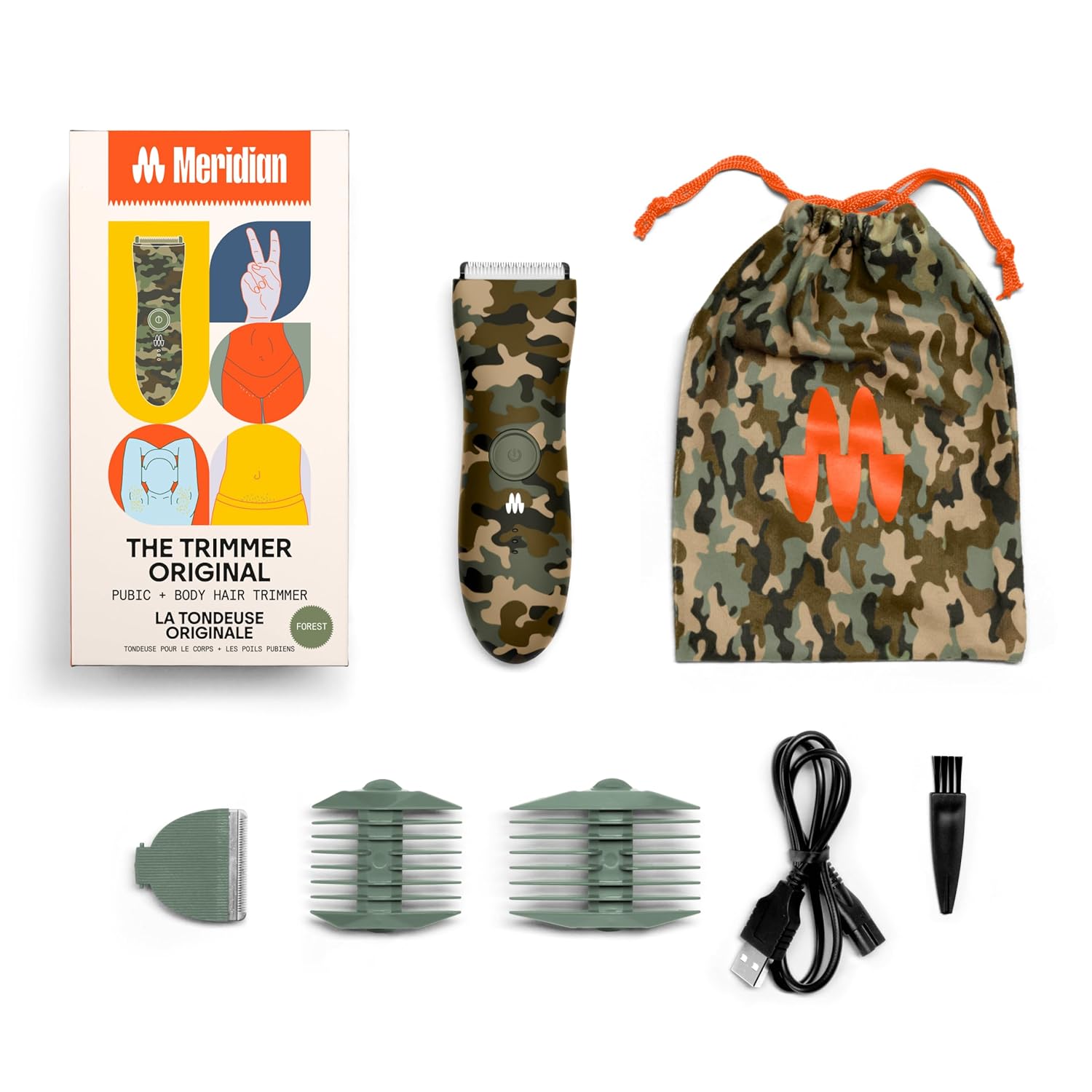 MERIDIAN The Trimmer Original | Body Hair Trimmer for Men & Women | Sage