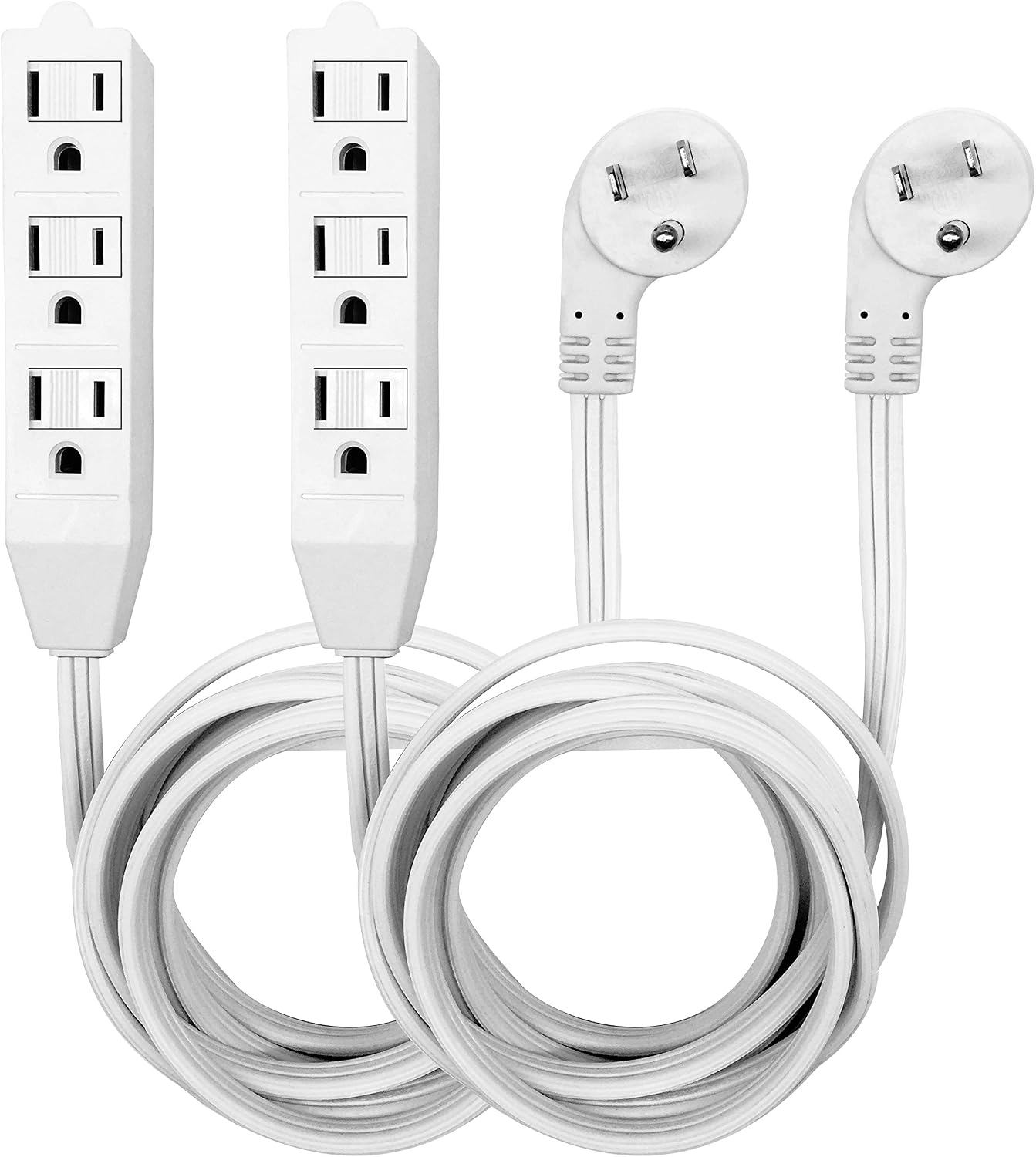2 Pack 12 Feet 3 Outlets with Hand/Foot Switch Extension Power Cord.