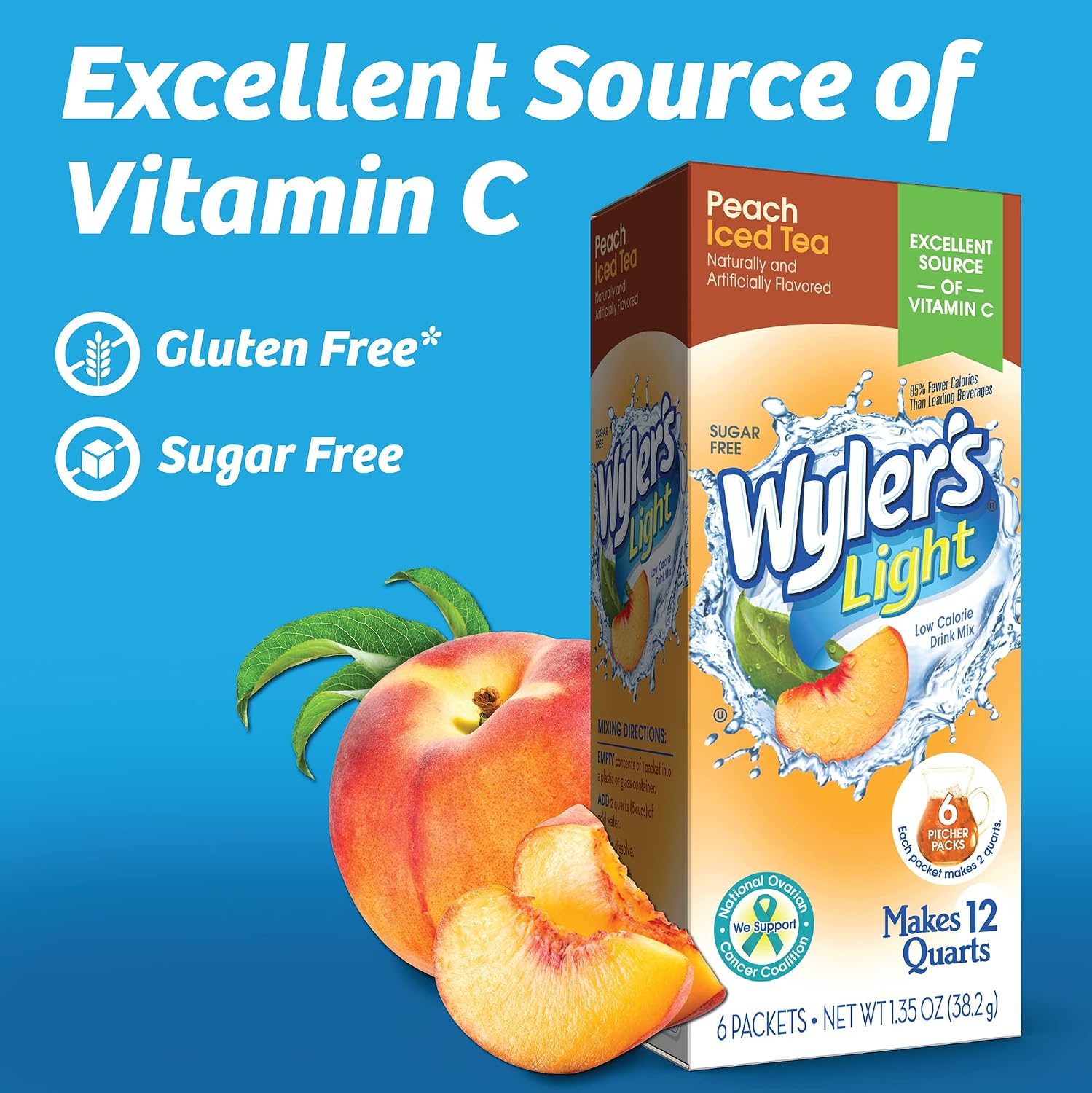 Wyler's Light Pitcher Packs Water Drink Mix, Fruit Punch, 6 Packets