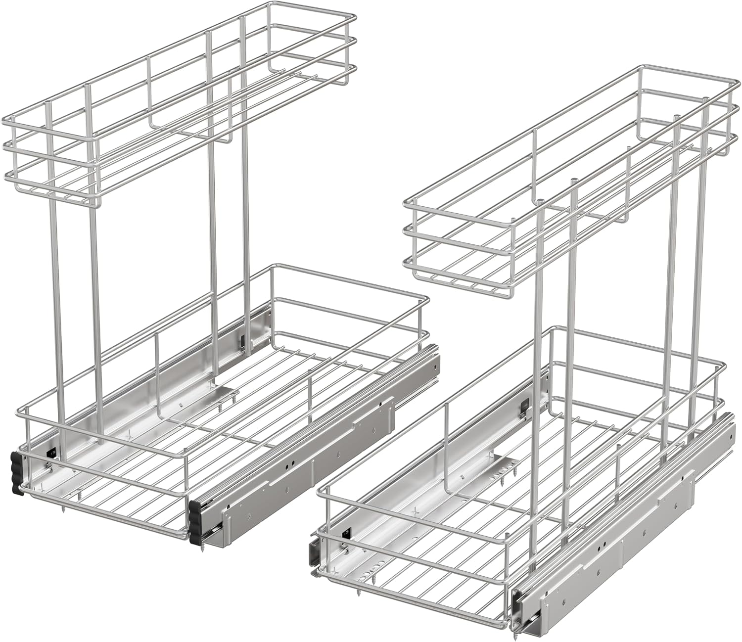 Under Sink Organizer 9" W X19 D, Pull Out Cabinet Organizer 2 Tier