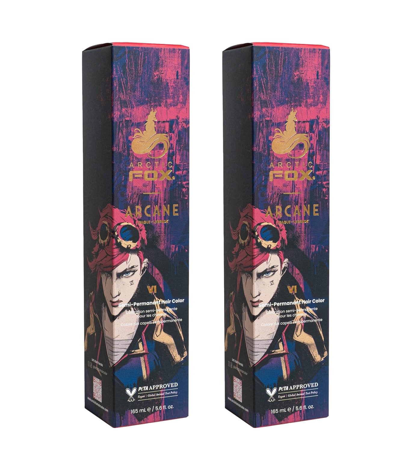 ARCTIC FOX Virgin Pink Semi-Permanent Hair Color - Vegan - 4 fl oz | Vivid and Vibrant, Cruelty Free, Ammonia Free, Peroxide Free, , Cream Formula