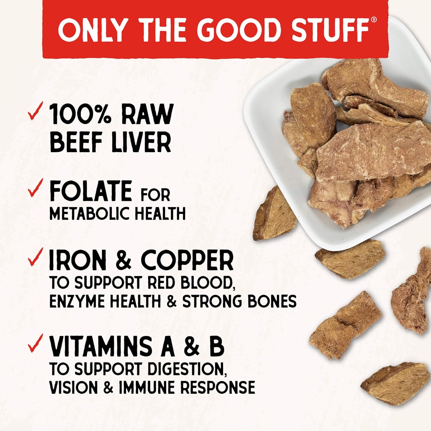 Stella & Chewy's Freeze-Dried Raw Lamb Heart Dog Treats - Single Ingredient, No Additives - Premium Training Treats - Perfect For Picky Eaters - 3oz Bag