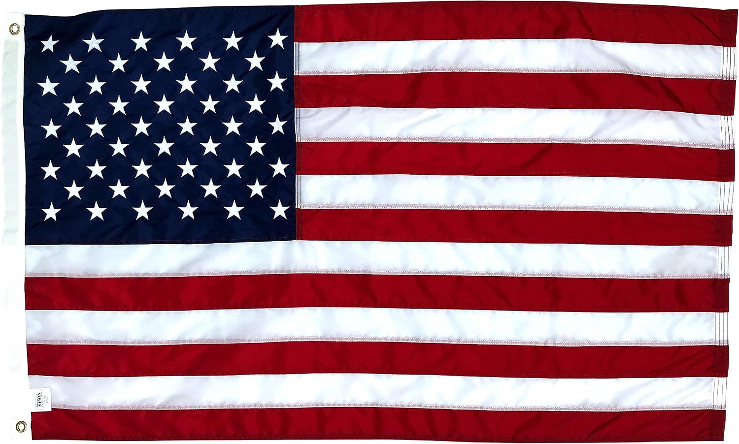 4x6 ft Heavy-Duty American Flag – 100% Made in USA, FMAA Certified – UV-Resistant 210D Outdoor Nylon with Embroidered Stars, Sewn Stripes, Brass Grommets, Reinforced Fly End for 20–25 ft Poles