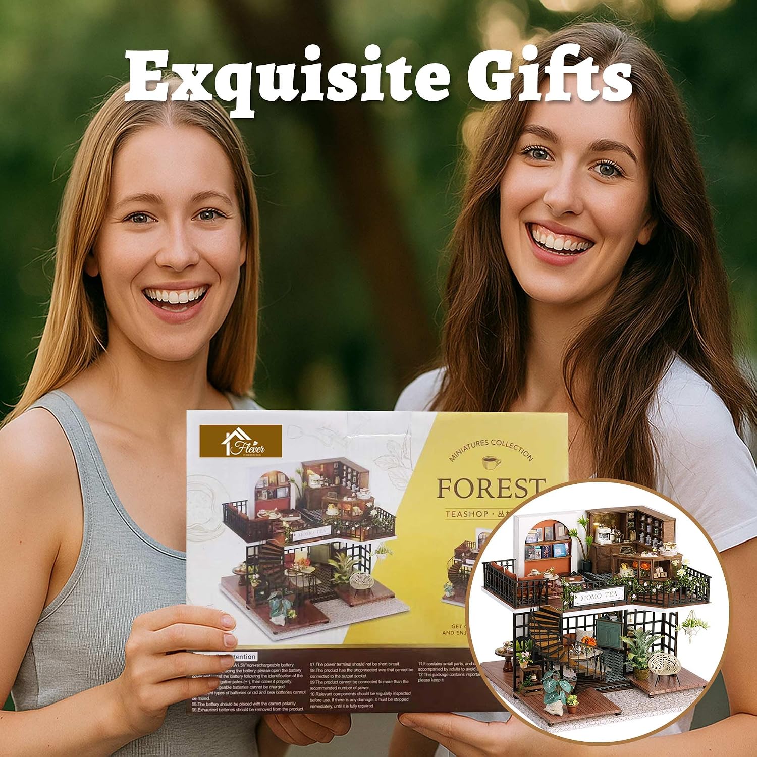Flever Dollhouse Miniature DIY House Kit Creative Room with Loft Apartment Scene for Romantic Artwork Gift (Tranquil Life)