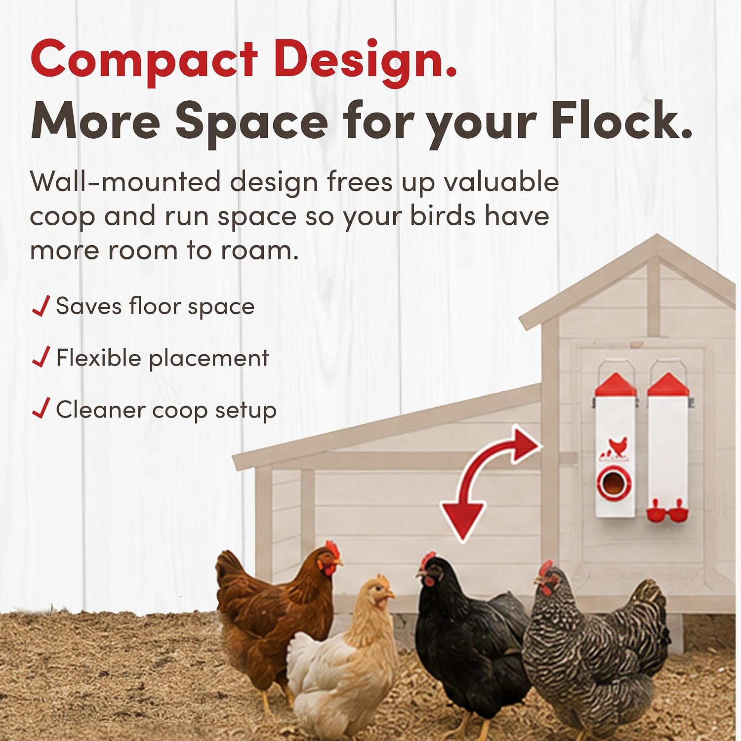 RentACoop High Rise 2 Gallon Chicken Waterer and 10lb Feeder Set