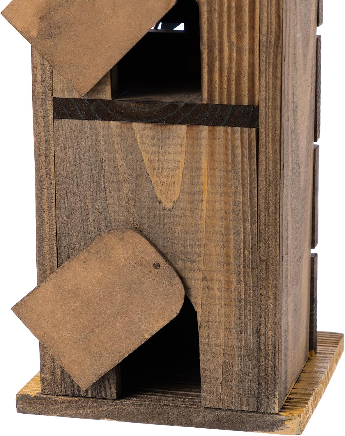 Glitzhome Bird Houses for Outside,10" H Rustic Wooden Bird House Garden Distressed Decorative Birdhouse for Outdoors, Hanging Birdhouse for Bluebird Hummingbird Wren Finch Cardinals Cedar