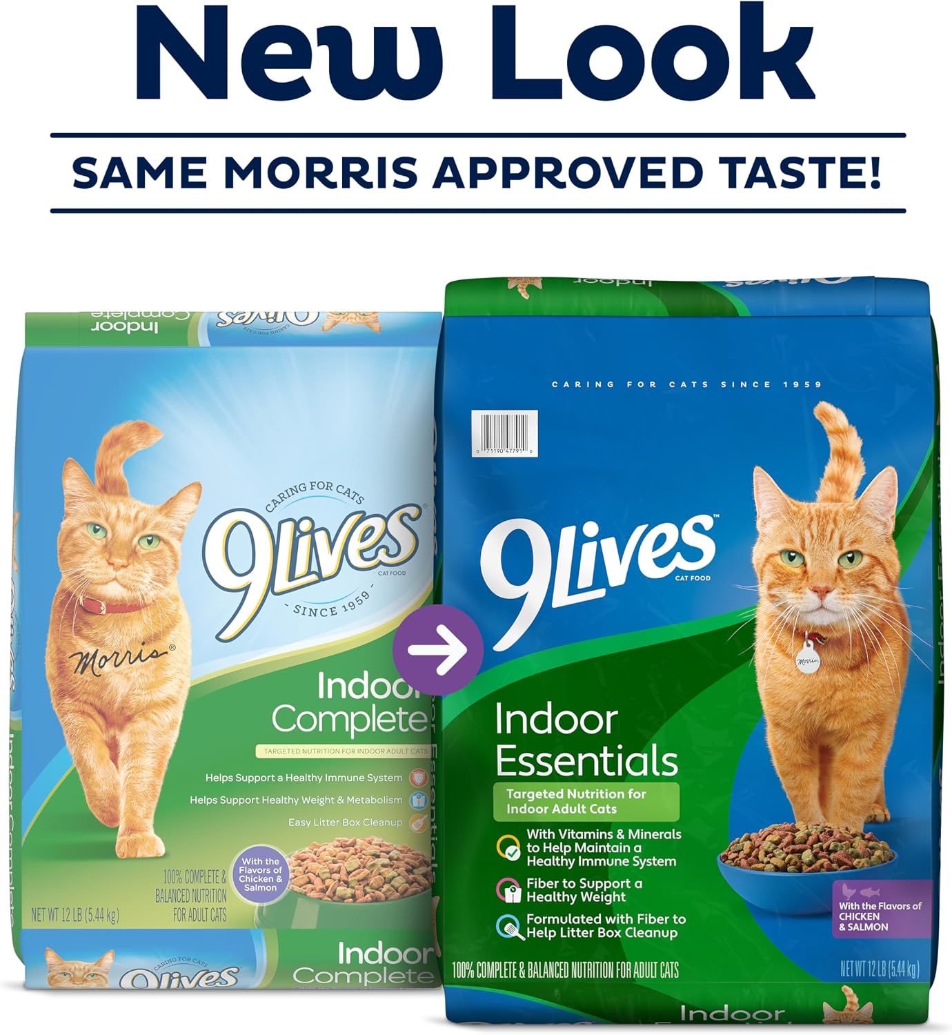 9Lives Indoor Essentials Dry Cat Food with Chicken & Salmon, 12 lb. Bag | 100% Complete & Balanced Nutrition For Indoor Adult Cats With Lean Protein & Fiber To Help Support A Healthy Weight