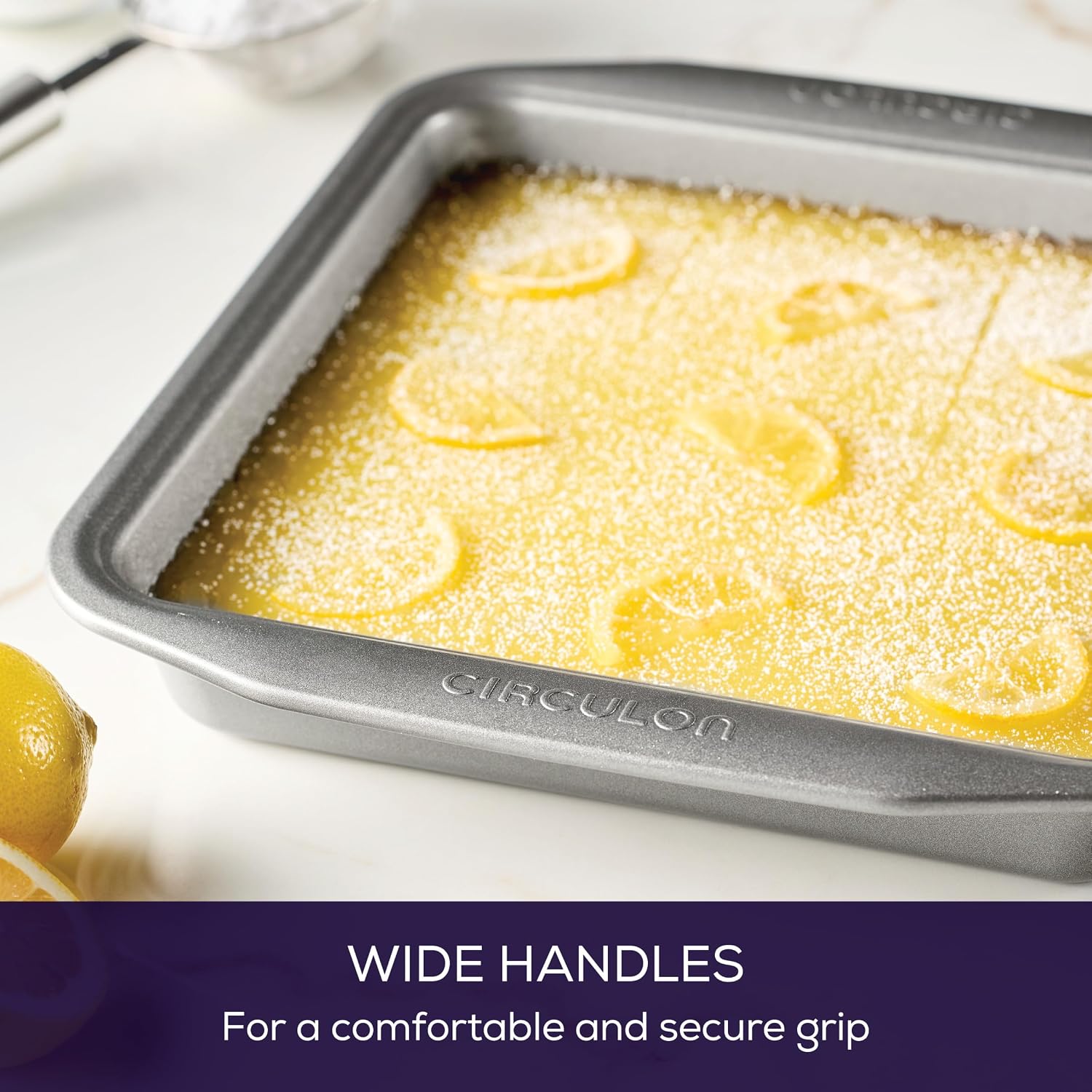 Circulon Nonstick Bakeware Rectangle Baking Pan / Cake Pan, 9 Inch x 13 Inch, Gray