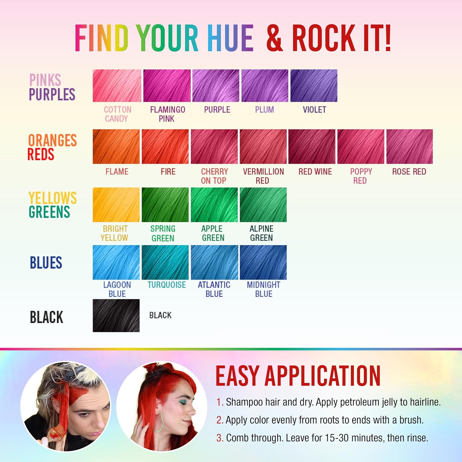 Punky Colour Flamingo Pink Semi Permanent Hair Color – Vibrant Pink Hair Dye, Vegan & Cruelty-Free Conditioning Formula, Lasts Up to 35 Washes, 3.5 fl oz