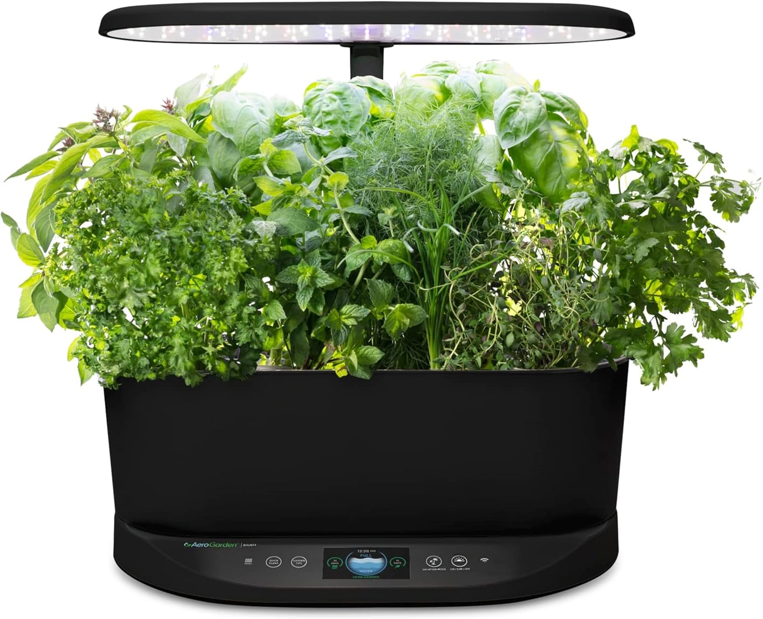 AeroGarden Bounty, Black | Indoor Garden with LED Grow Light, WiFi and Alexa Compatible