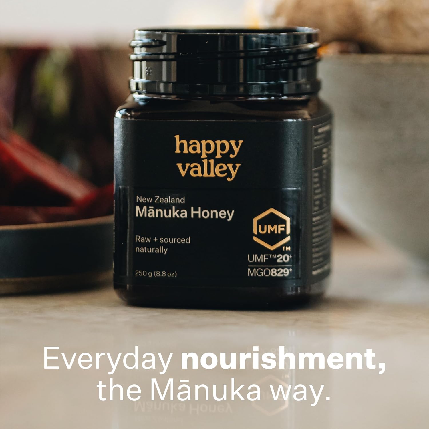 Happy Valley UMF 20+ Mānuka Honey, MGO 829+, Rare High-Grade Raw New Zealand Honey, Superfood for Immune and Digestive Support, UMF Certified