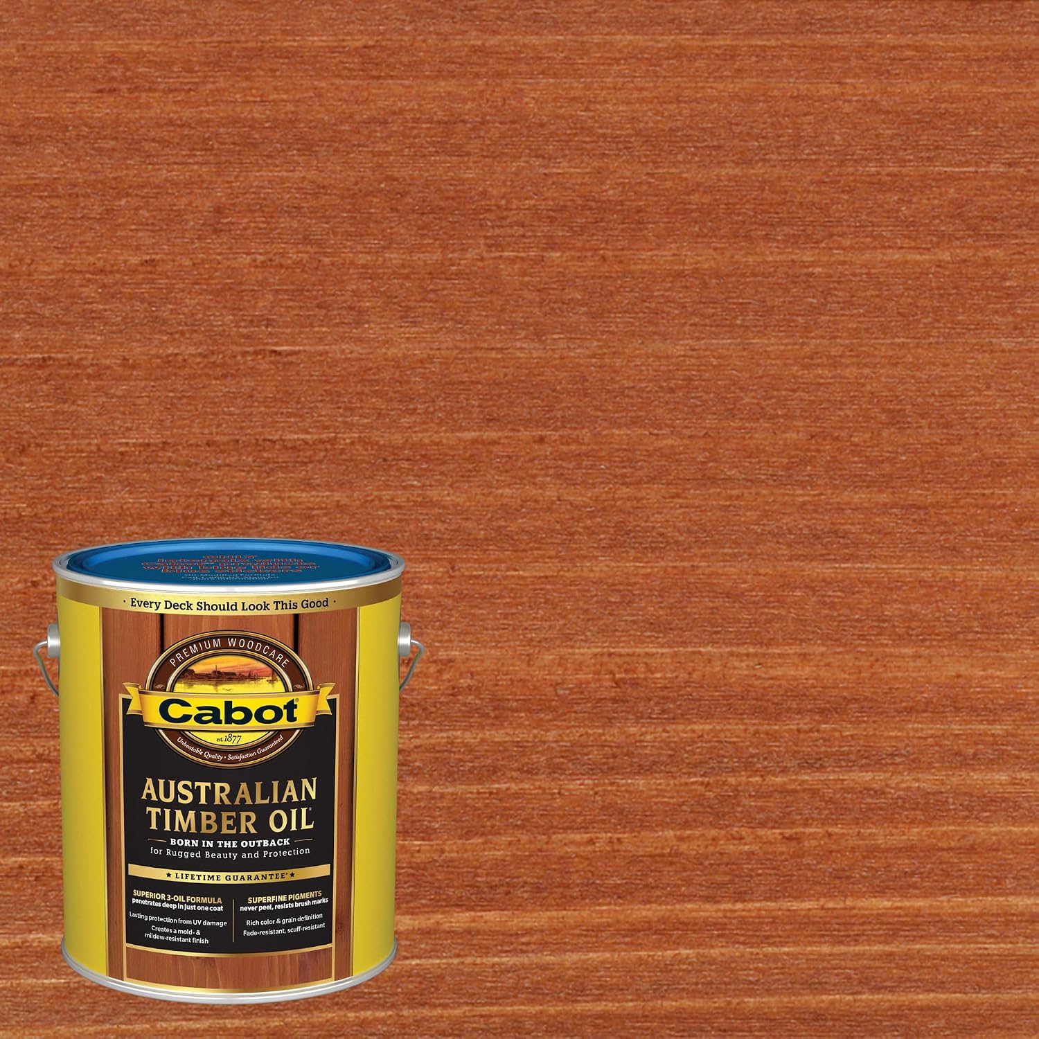 Cabot Australian Timber Oil Low VOC, Mahogany Flame, 1 Gallon