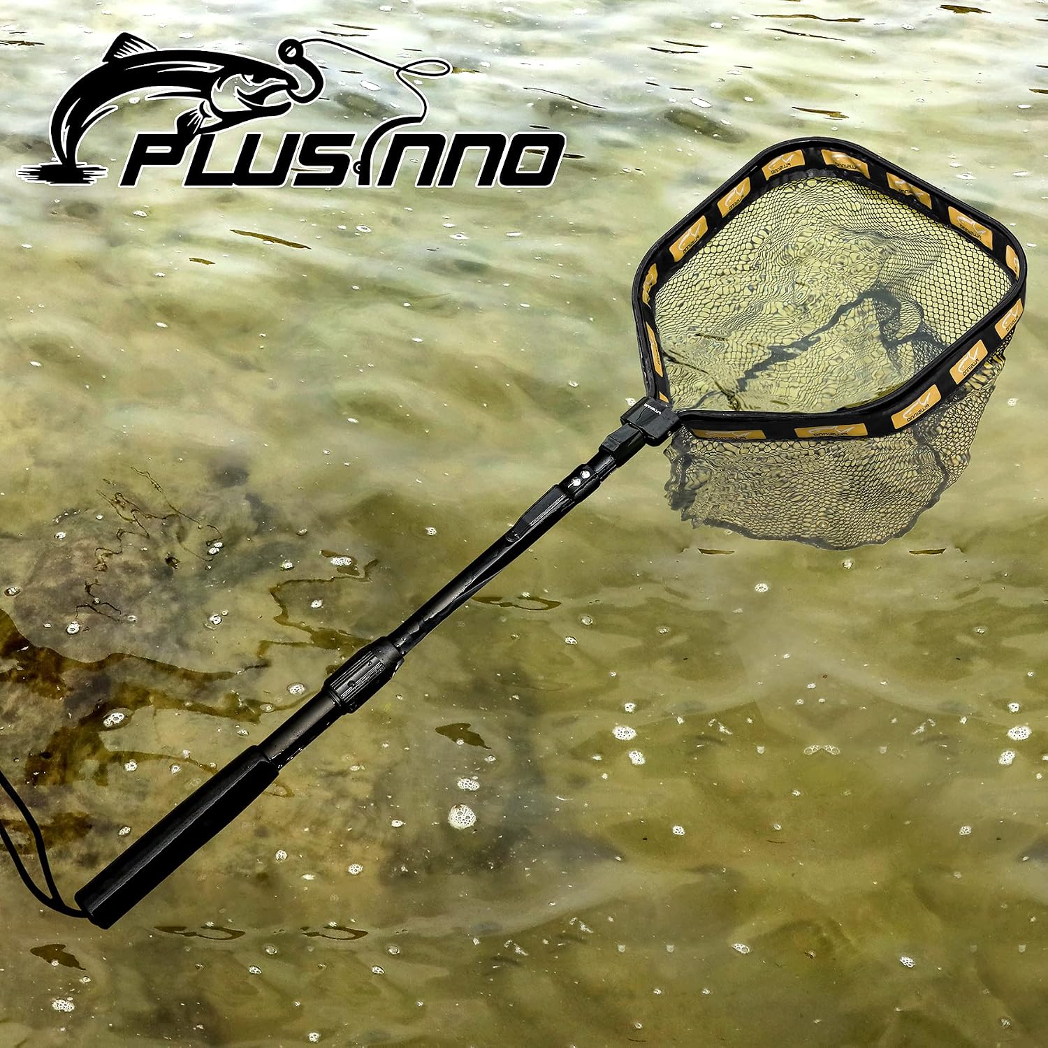 PLUSINNO Floating Fishing Net for Steelhead, Salmon, Fly, Kayak, Catfish, Bass, Trout Fishing