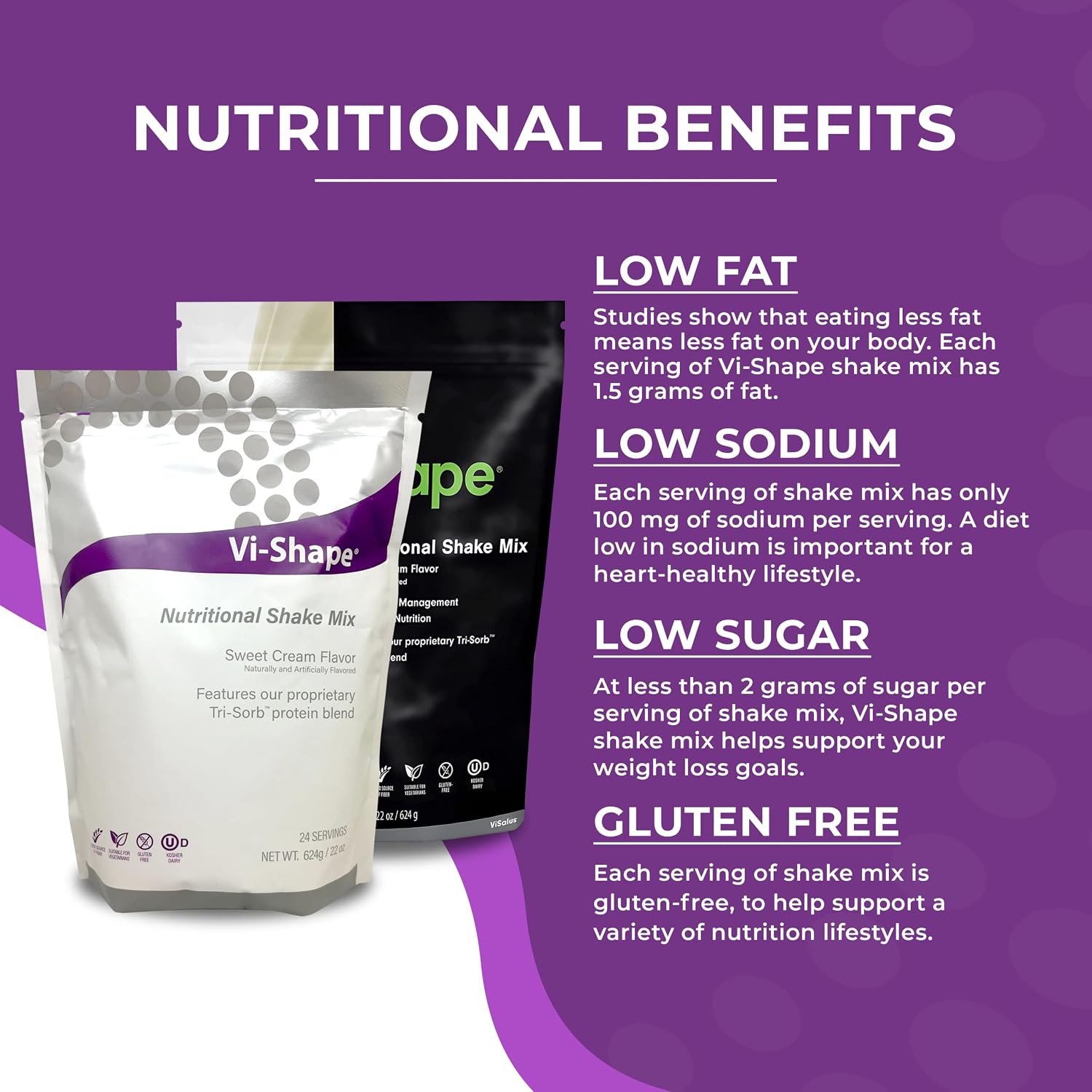 Vi-Shape - Original Nutritional Shake Mix Sweet Cream Flavor - Pack of 1 | ViSalus, Plant-Based Protein, Meal Replacement, Sweet Cream Flavor, Fiber
