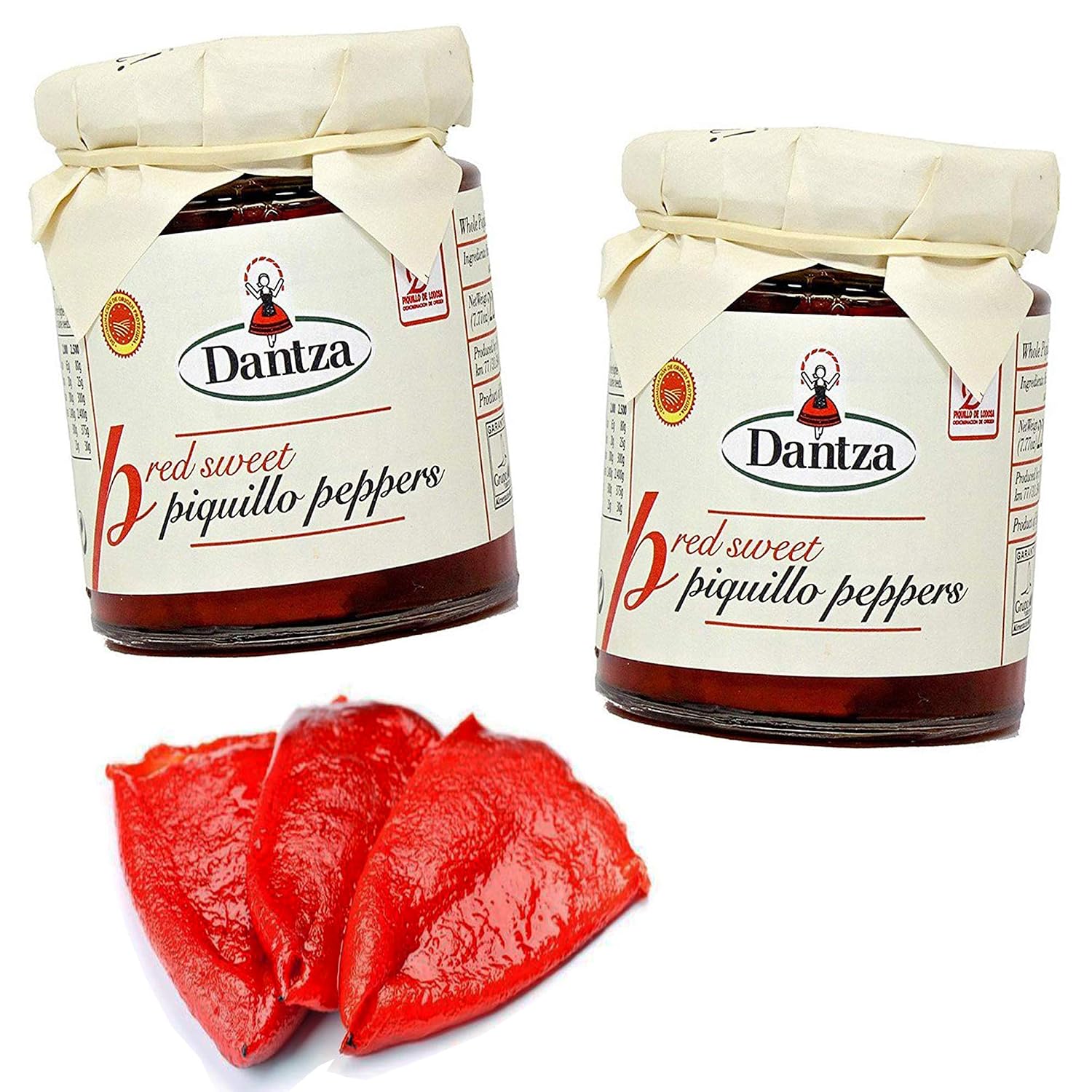 Spanish Red Piquillo Sweet Pepper Navarre Kosher from Spain - 2 pack x 7.7 oz