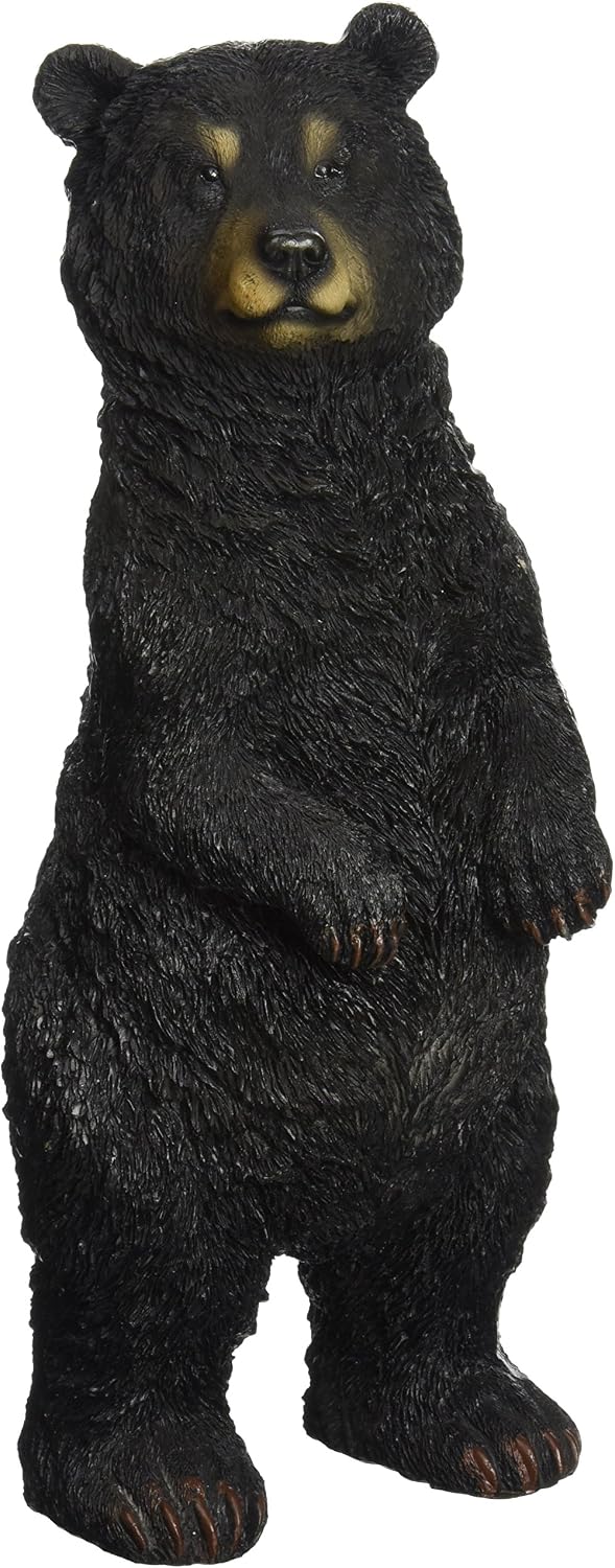 Design Toscano QM24217001 Black Bear Statue Walking, Multicolored