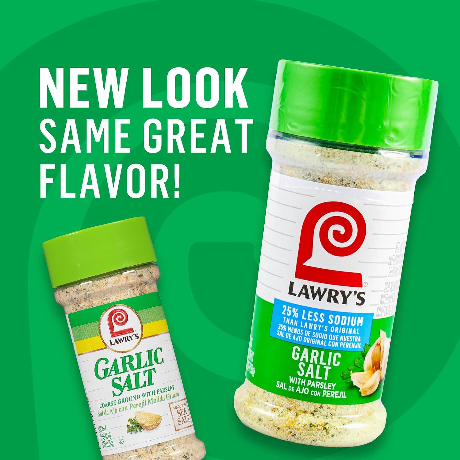 Lawry's 25% Less Sodium Garlic Salt With Parsley, 5.62 oz