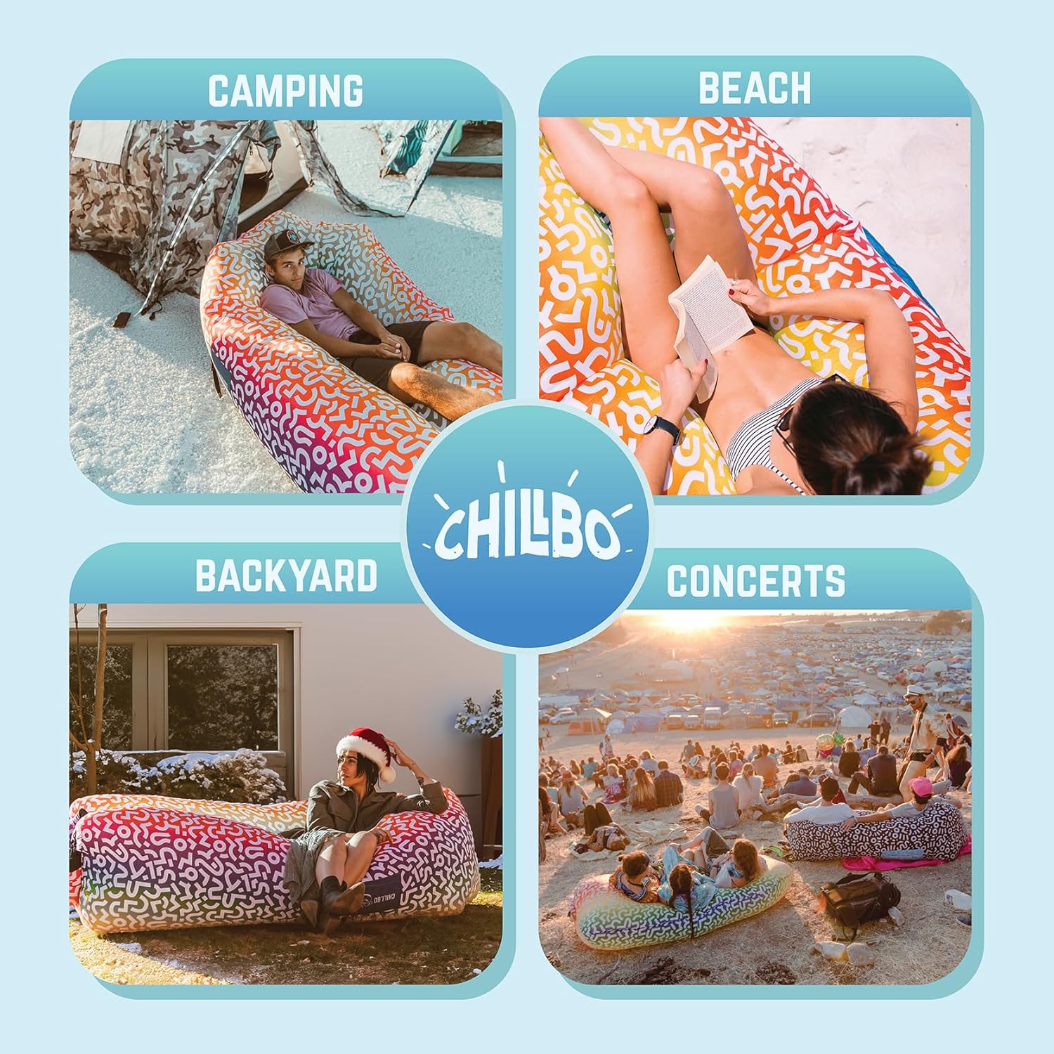 Chillbo Shwaggins, Inflatable Beach Lounger, Inflatable couches