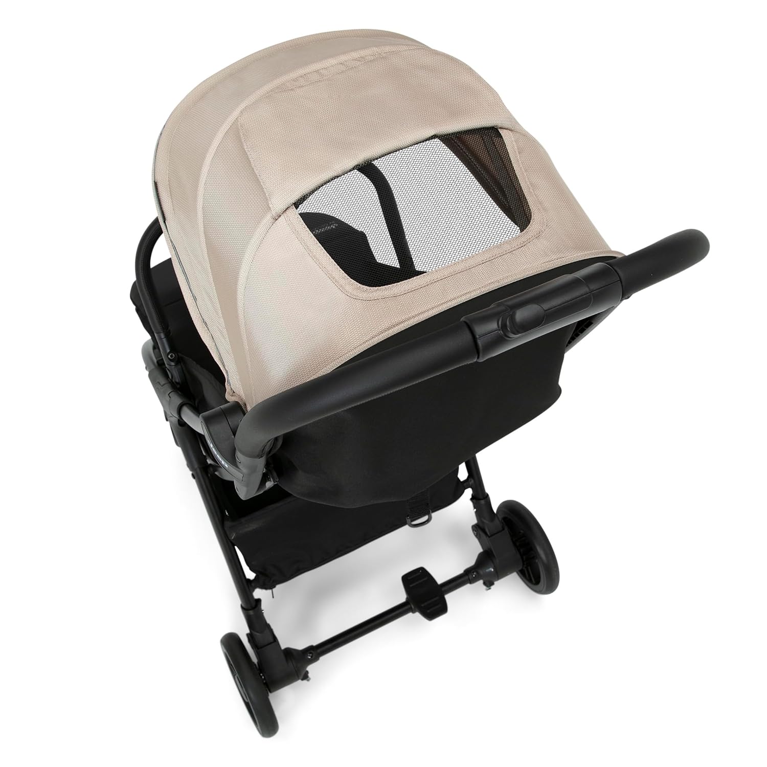 Jeep Altitude Compact Travel Stroller by Delta Children Greenguard Gold, Easy One Hand Fold, Lightweight, Extendable Canopy with Peek-a-Boo Window, Reclining Seat, 4 Wheel Suspension, Olive Green